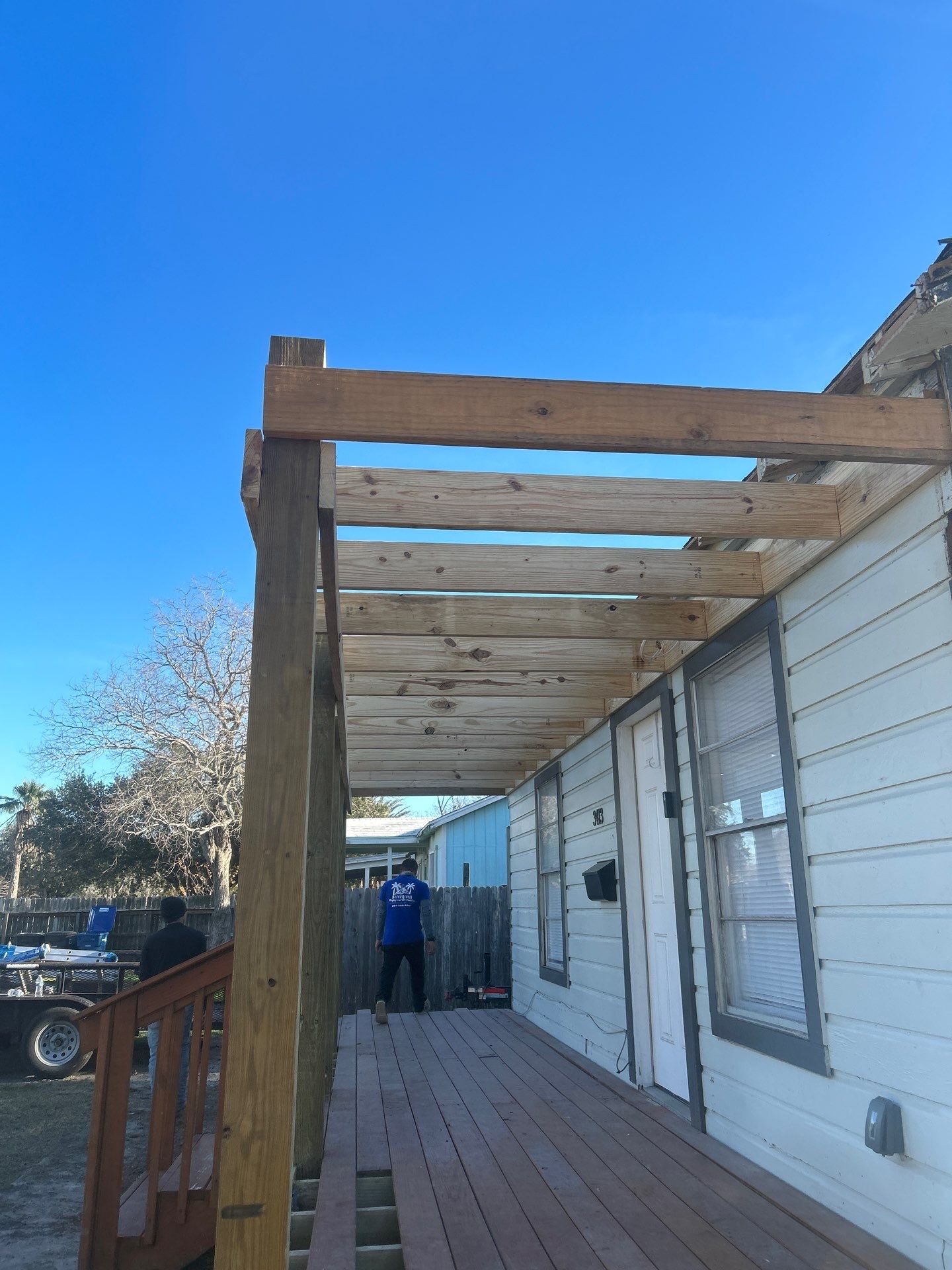Over Engineered Patio by Bayfront Roofing and Construction