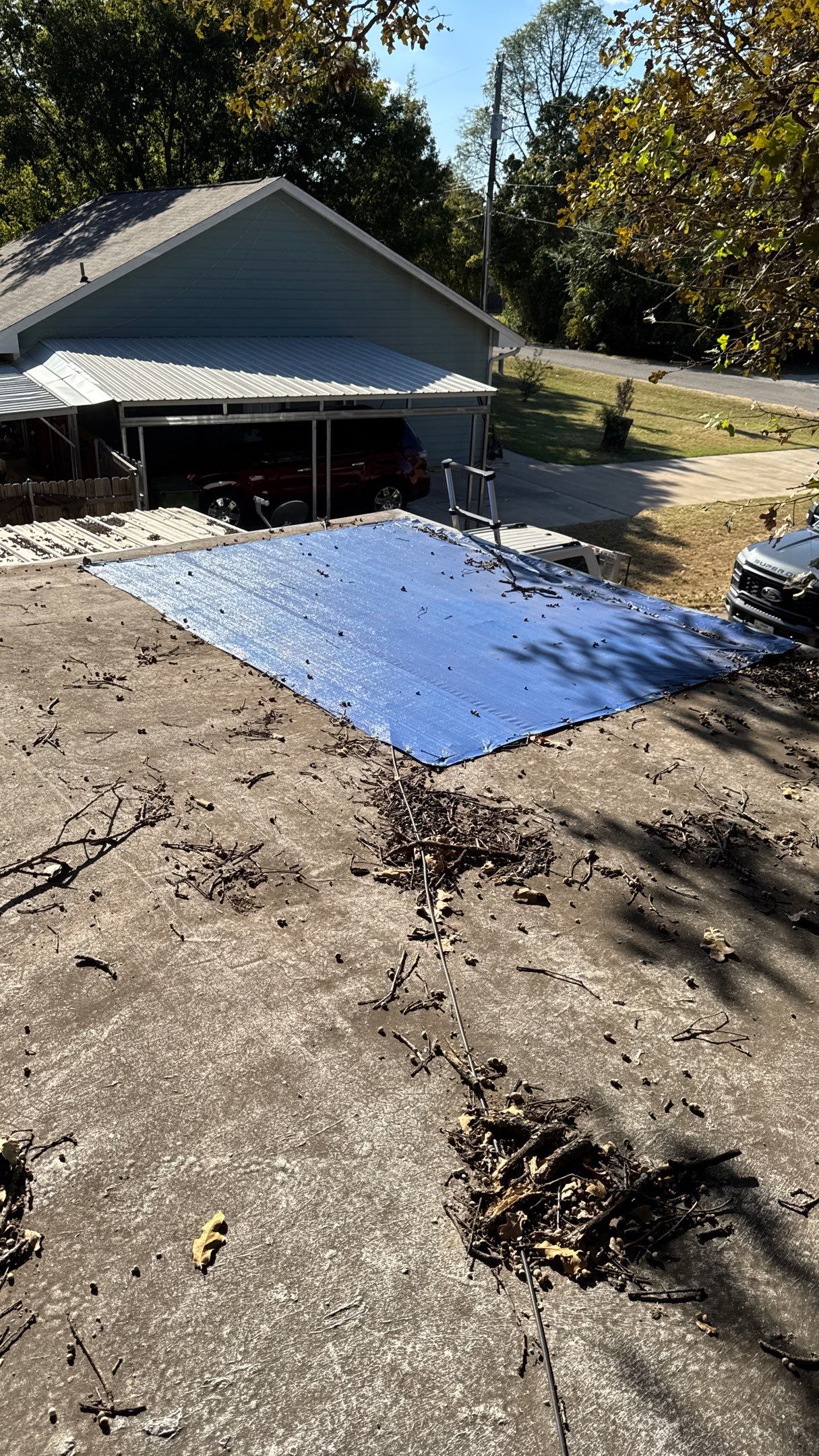 Residential Roofing Repair using TRP #924 Eterna-Sil Premium Silicone Roof Coating by Harvey Roofing & Construction