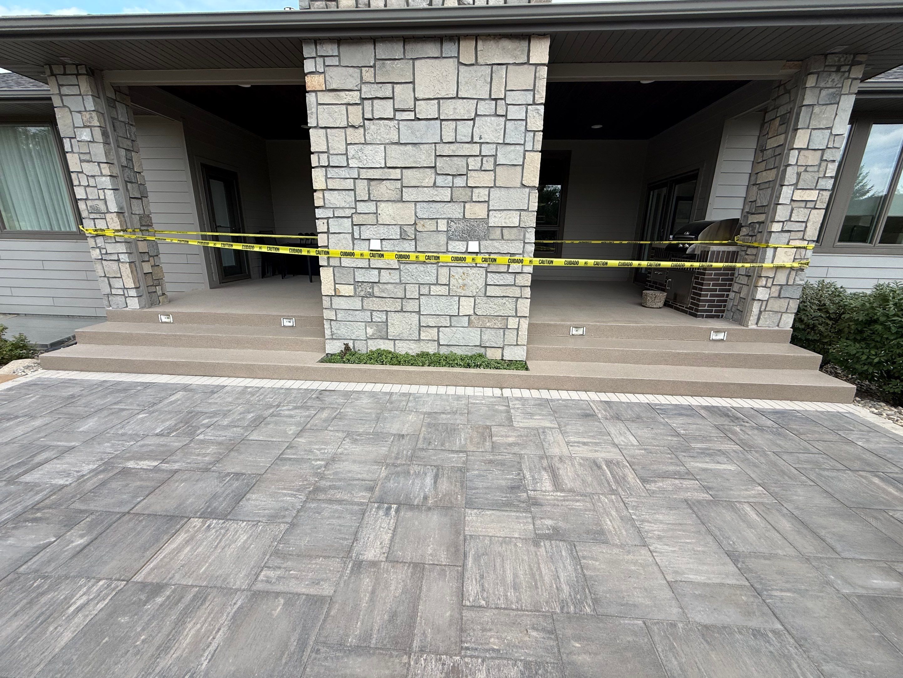 Sioux Falls Patio Concrete Coating and Porch Step Repair by Select Painting, Coatings & Garage Cabinets