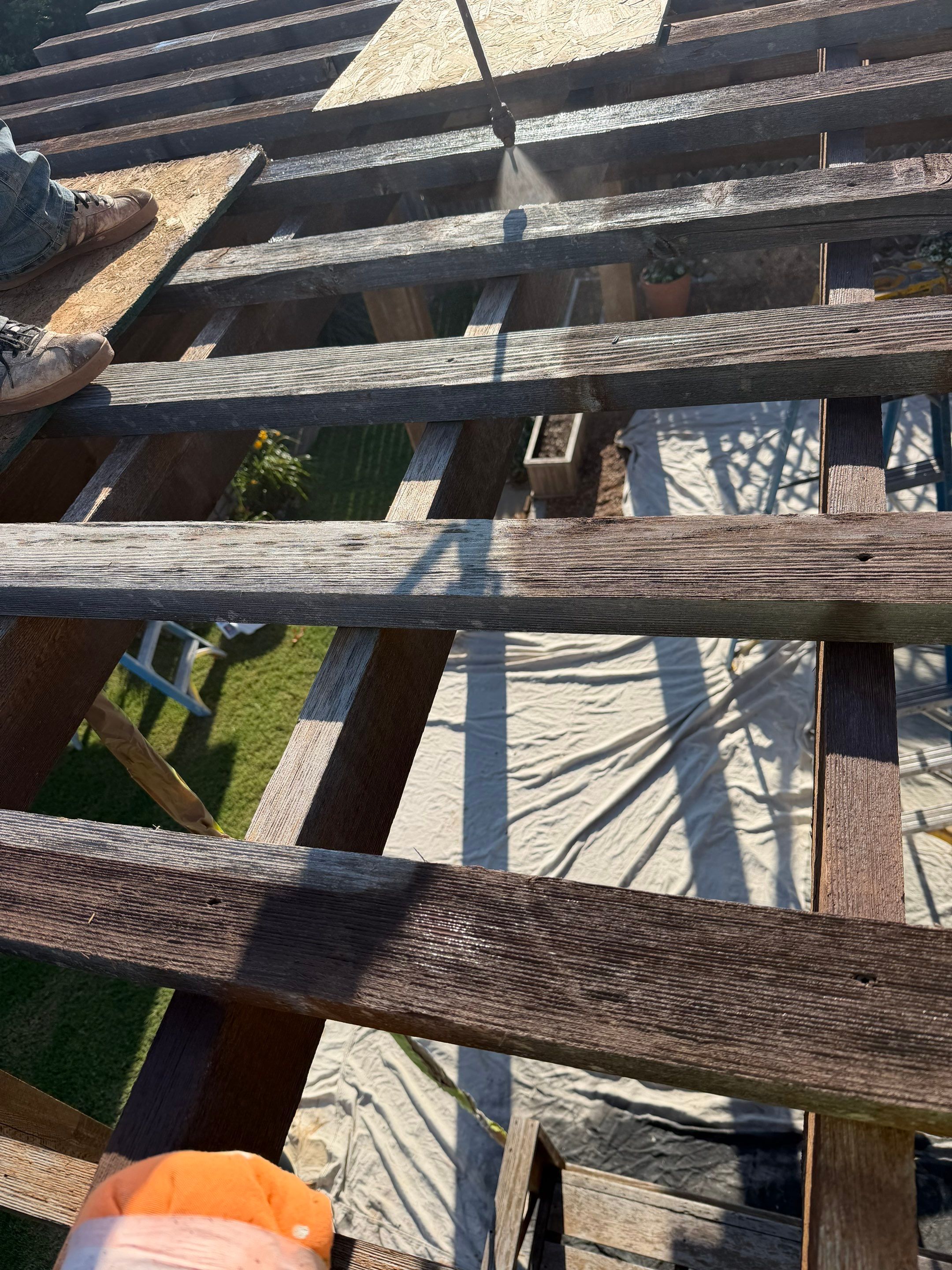 GAF Architectural Shingle Roof Replacement and Decking Repair in Mustang by 5Coat Roofing & Construction