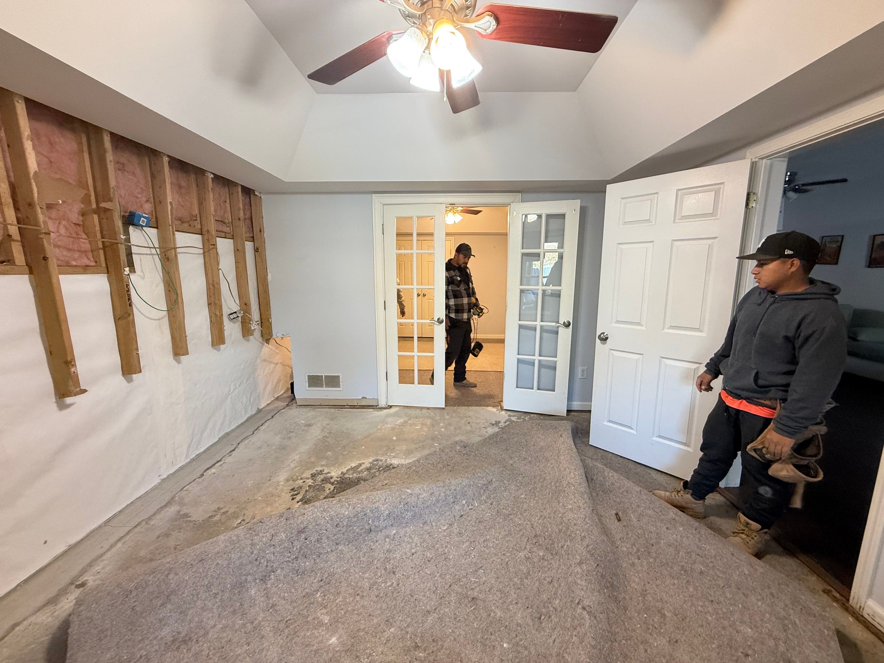 Full Basement Remodeling with Custom Flooring and Tray Ceilings in Marietta by Swift Home Renovations
