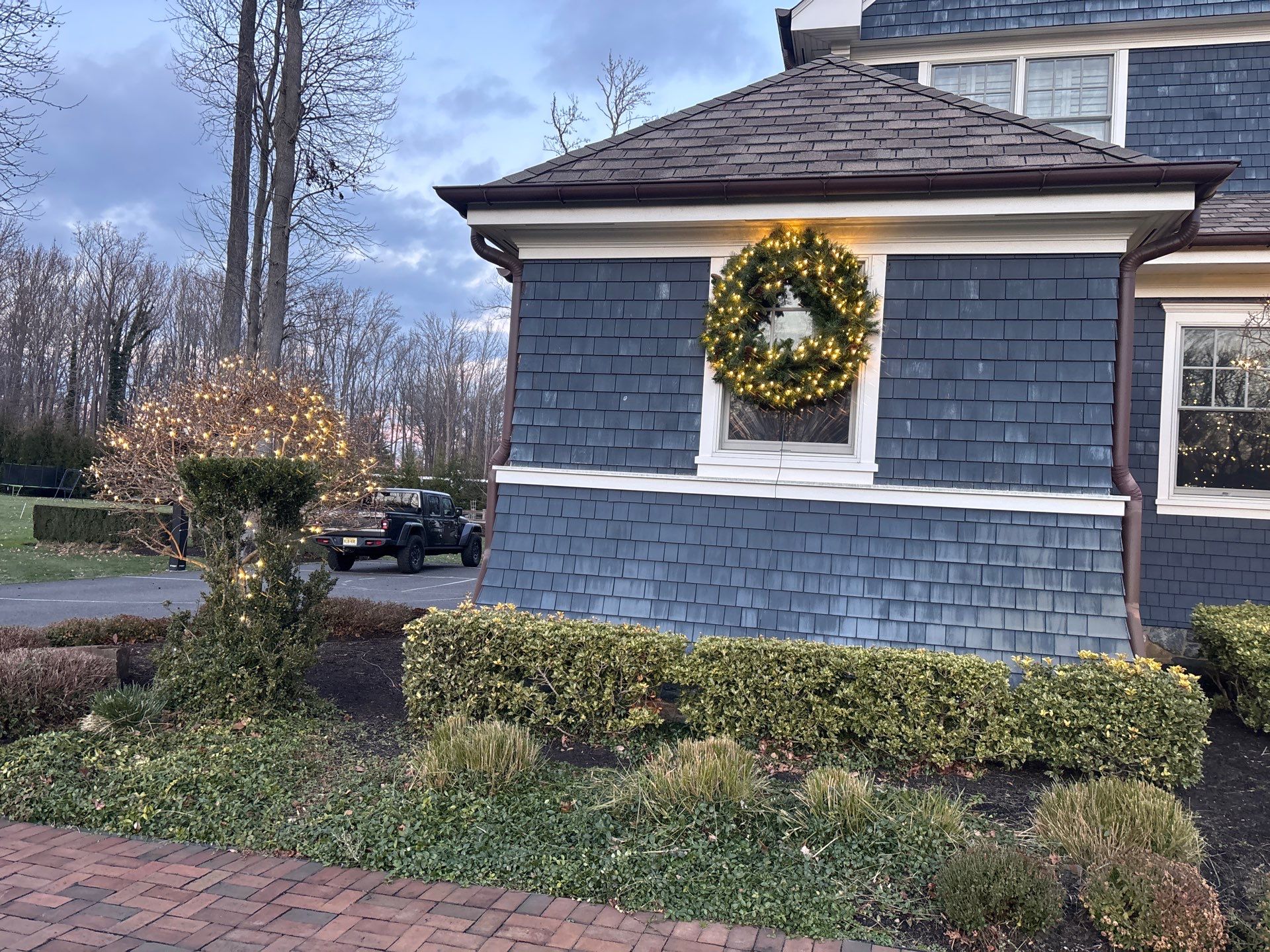 Holiday Lighting Installation in Rumson, NJ by Clearview Washing