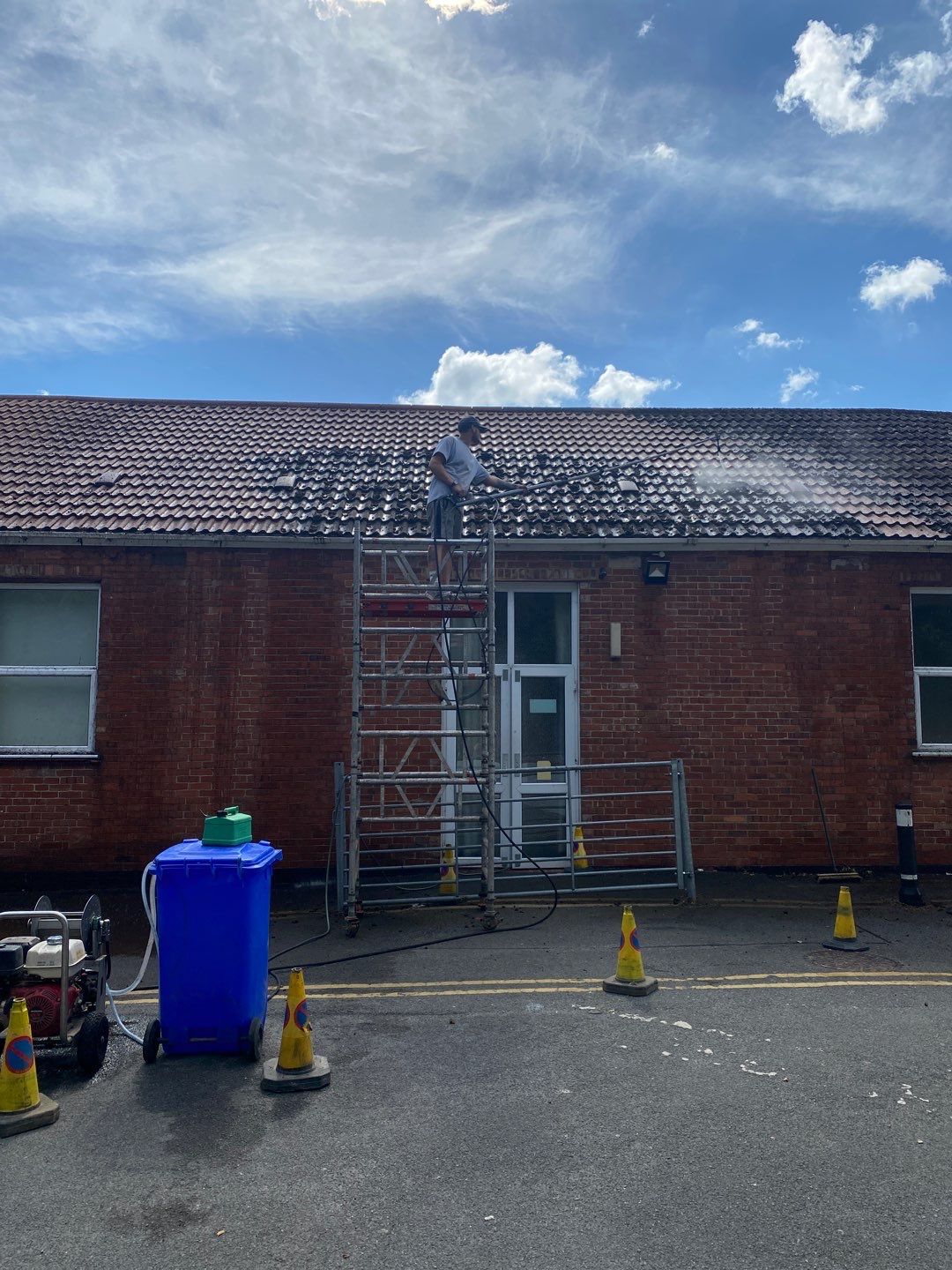 Roof Clean  - Moss Removal - Gutter Clean using Mosmatic FSC and Biocide by Ges Exterior Cleaning ltd
