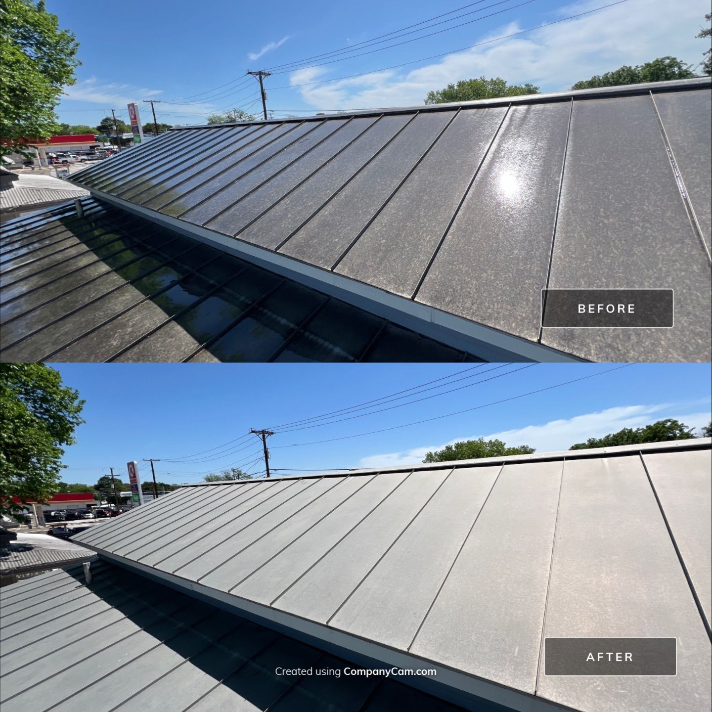 Metal Roof Wash Project in New Braunfels by Bright Choice