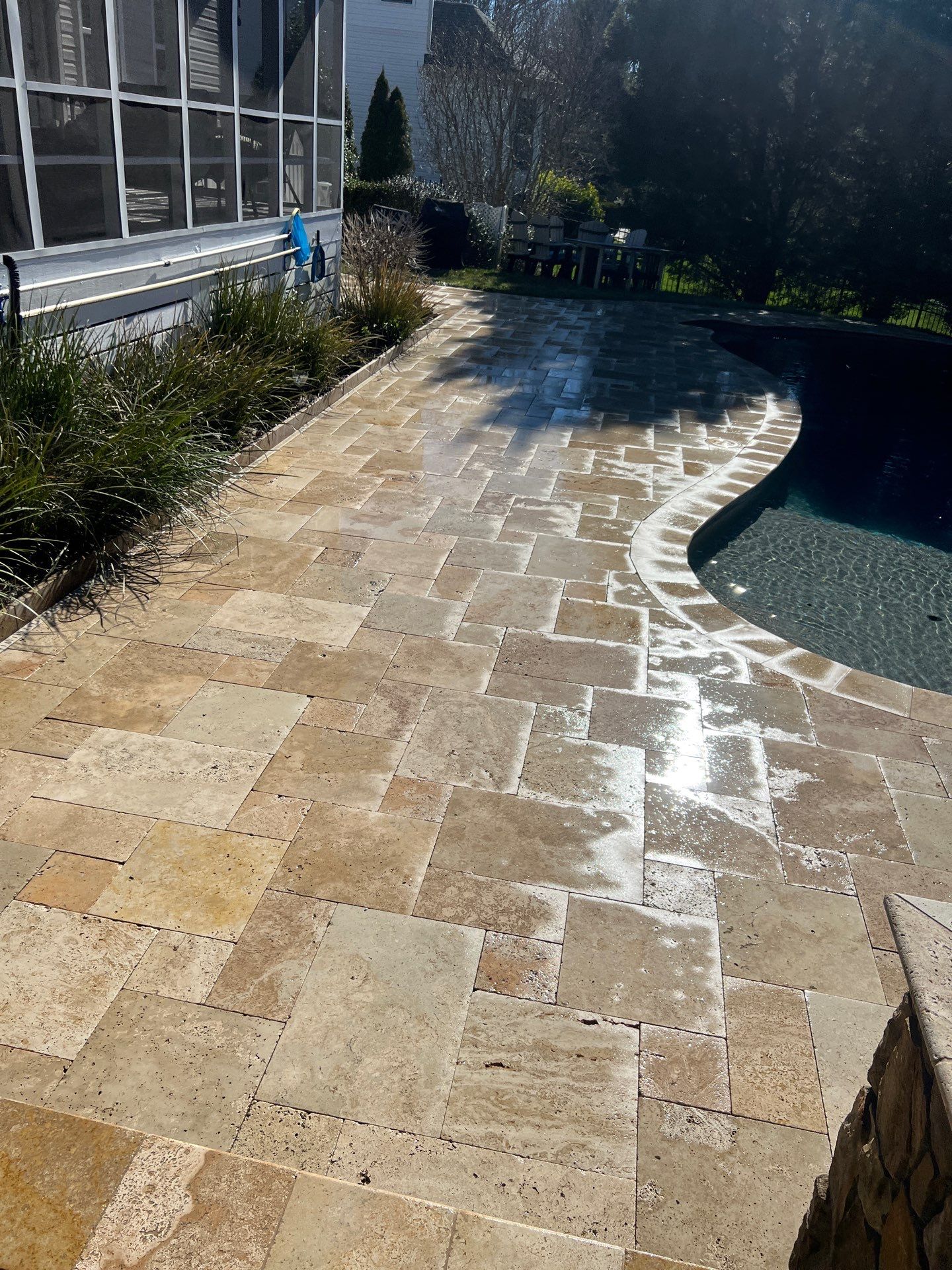 Travertine  using Concrete Sealant by DuraSeal