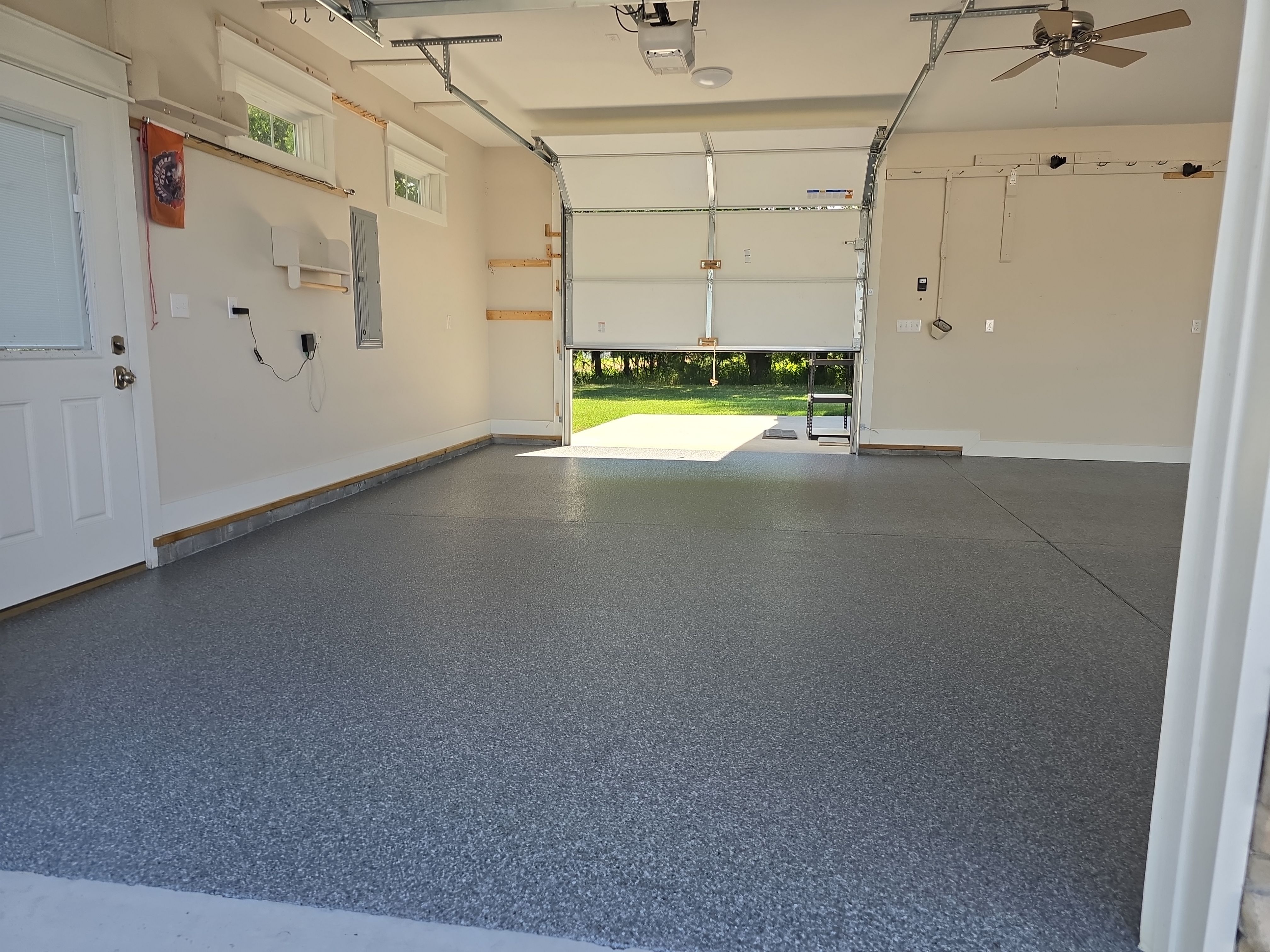 Garage installation using Fog by Elite Floor Solutions