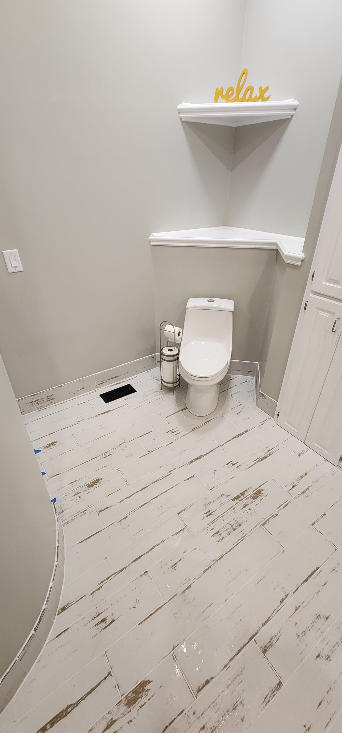 Full bathroom with giant shower AND doggy shower by The Shower Company
