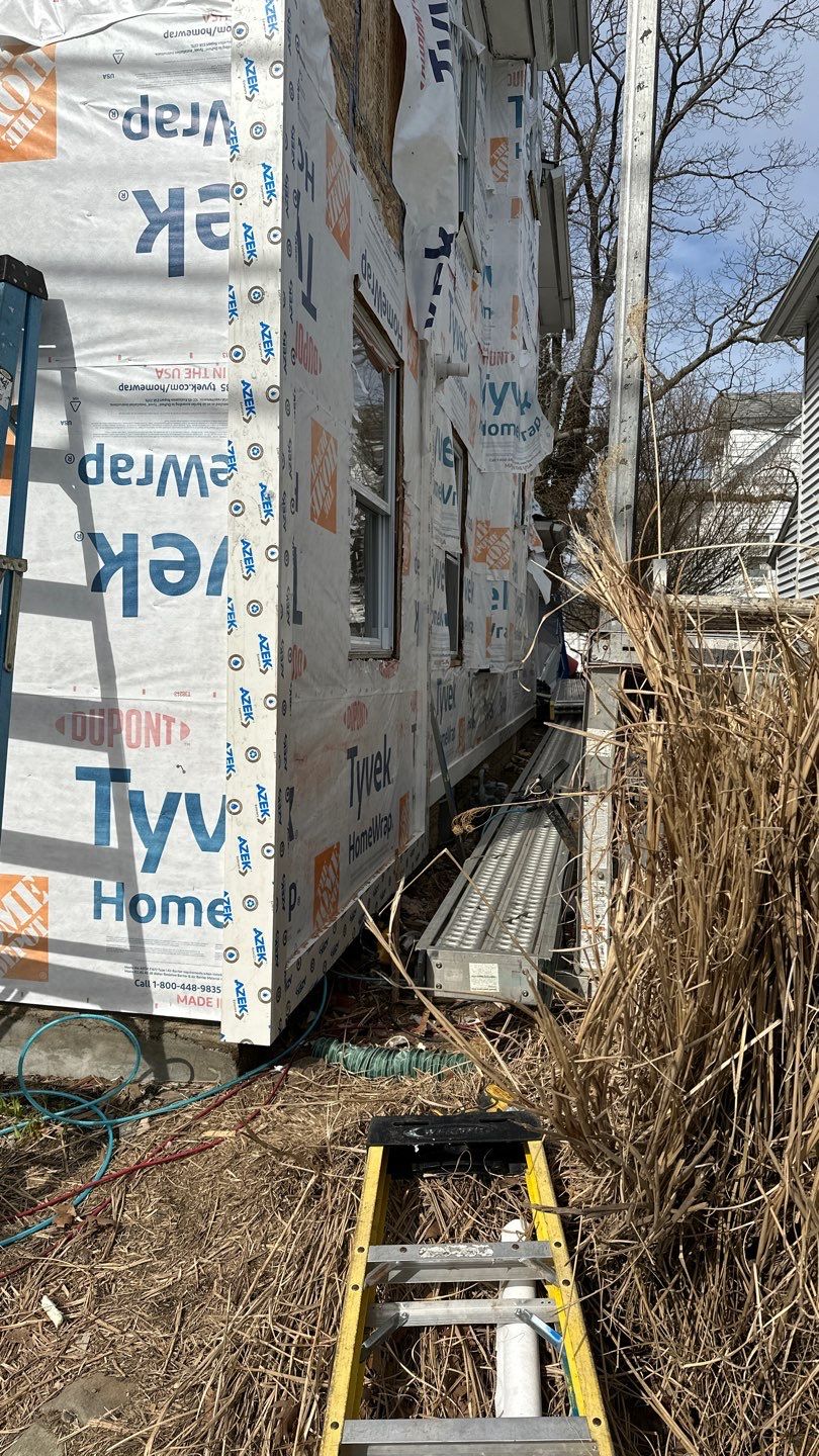 Siding Installation using Hardie Plank Aged Pewter by A Plus Exterior