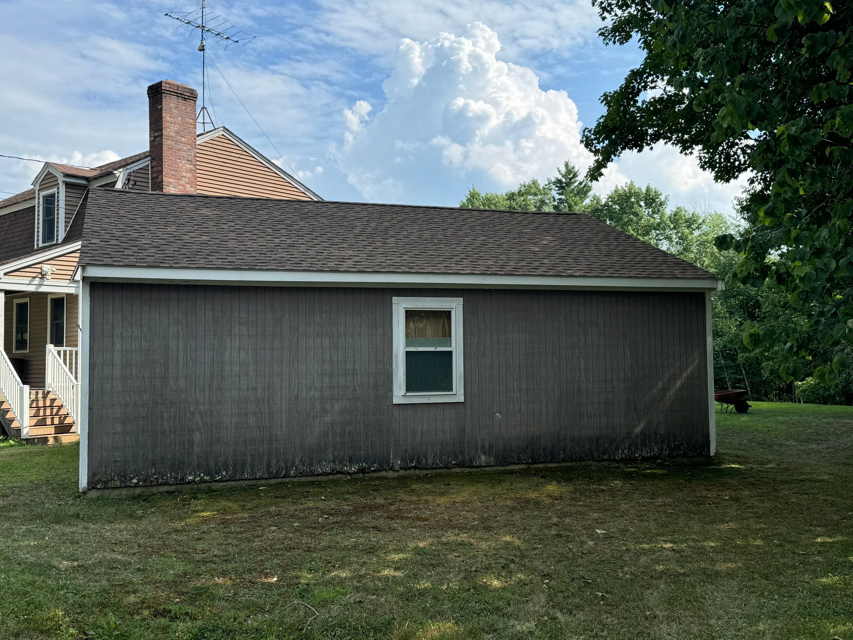 Garage and Shed Roof in Northwood New Hampshire by Tall pine roofing