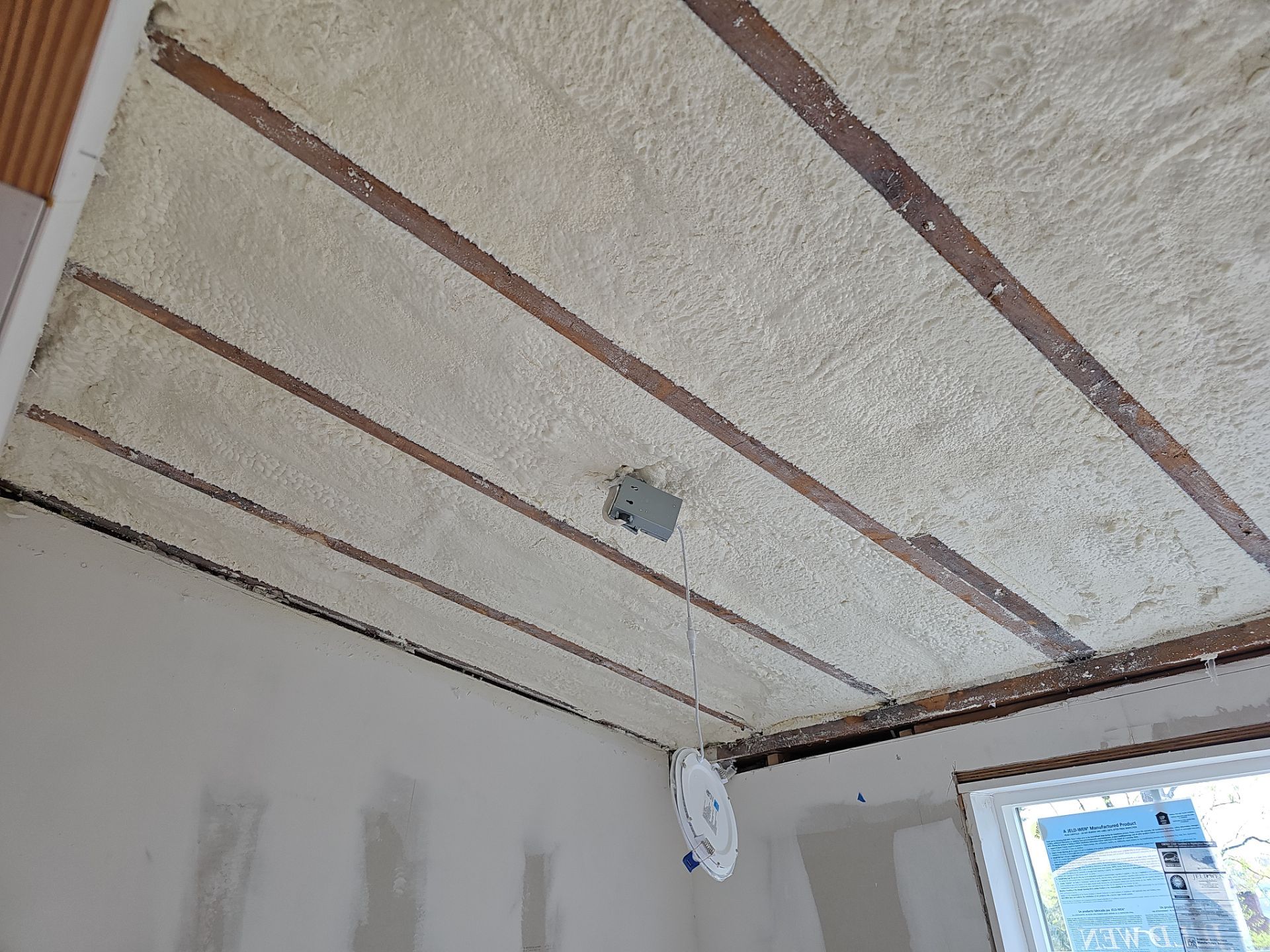 Basement Exterior Walls using Closed Cell Spray Foam by NYS Foam & Energy