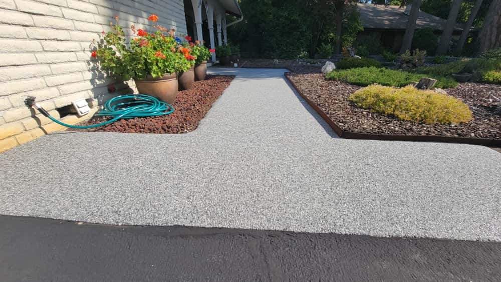 Modern Walkway in Poseidon Vuba Stone  by Concrete Coating Experts Inc.