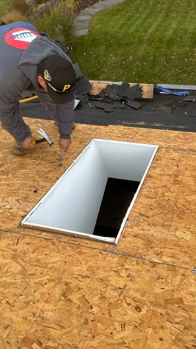 Roof Replacement using CertainTeed Landmark Moire Black by 180 Contractors