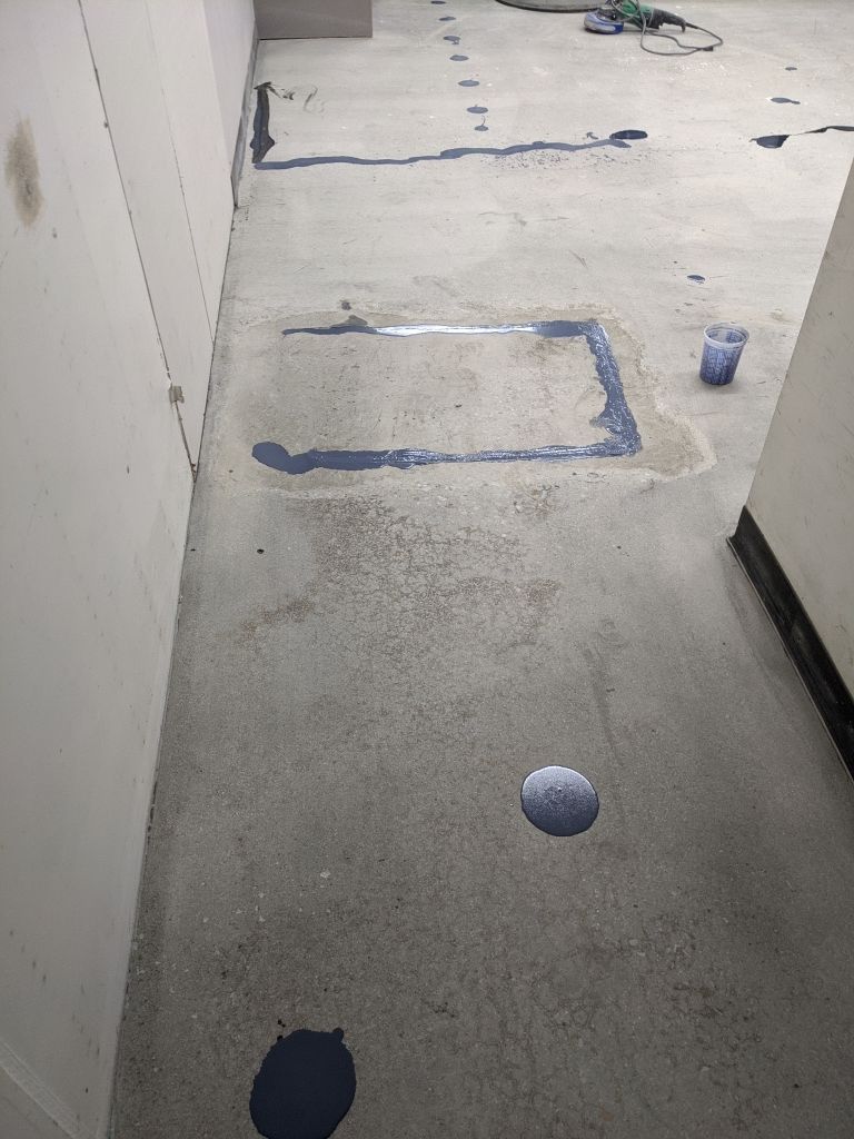 Commercial Flooring using Solid Haze Grey by Croc Coatings, LLC
