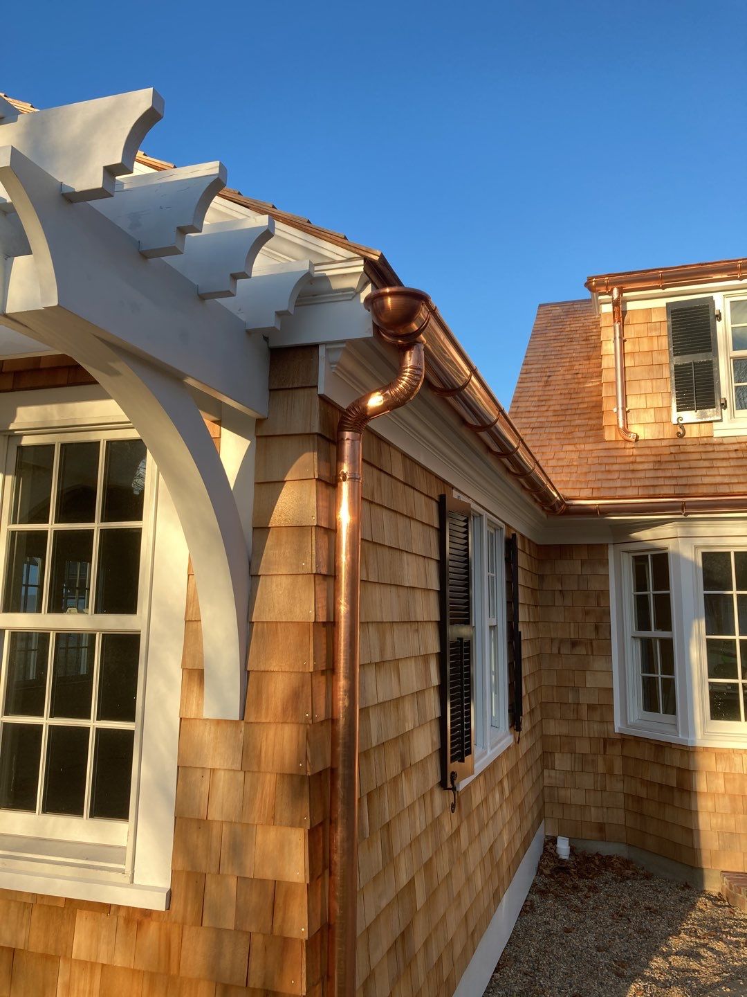 Copper Gutter Installation in Osterville, MA   by Gutter Pro Enterprises