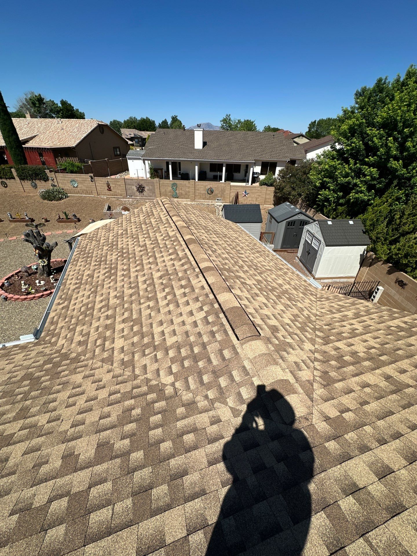 Prescott Valley Roof Replacement With GAF Timberline HDZ Shakewood Shingles by Badger Roofing