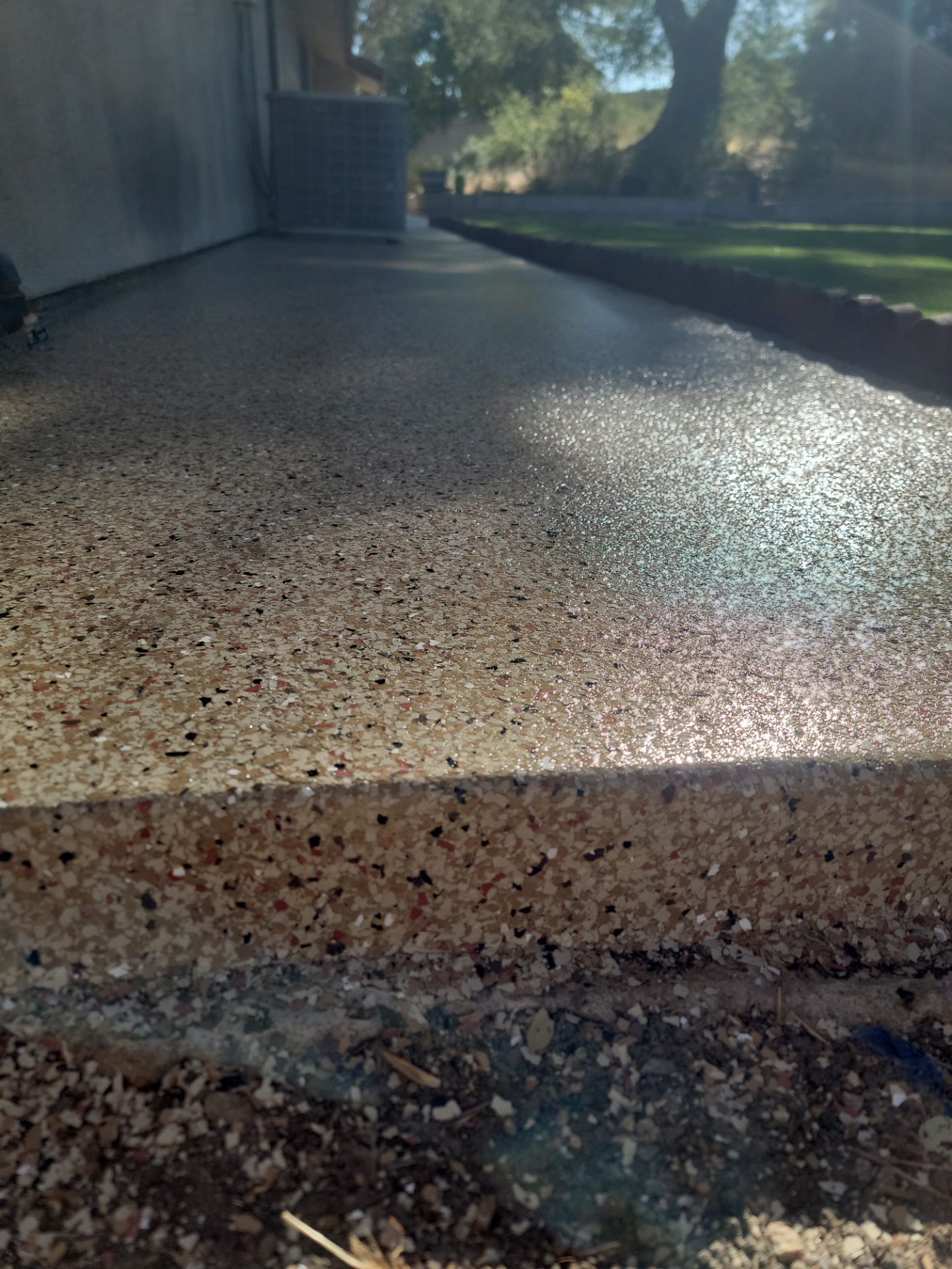 Pecan Concrete Coating for Atascadero Porch and Walkways by MGP Coatings
