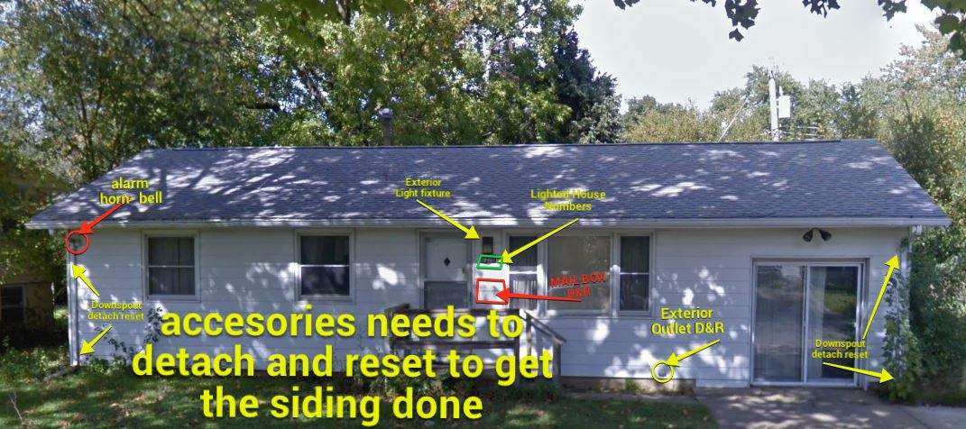 Siding Installation using pictures by storm restoration services inc