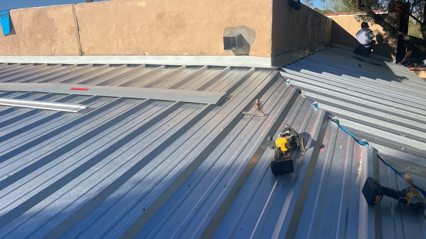 Silver Metallic Exposed Fastener by Reimagine Roofing