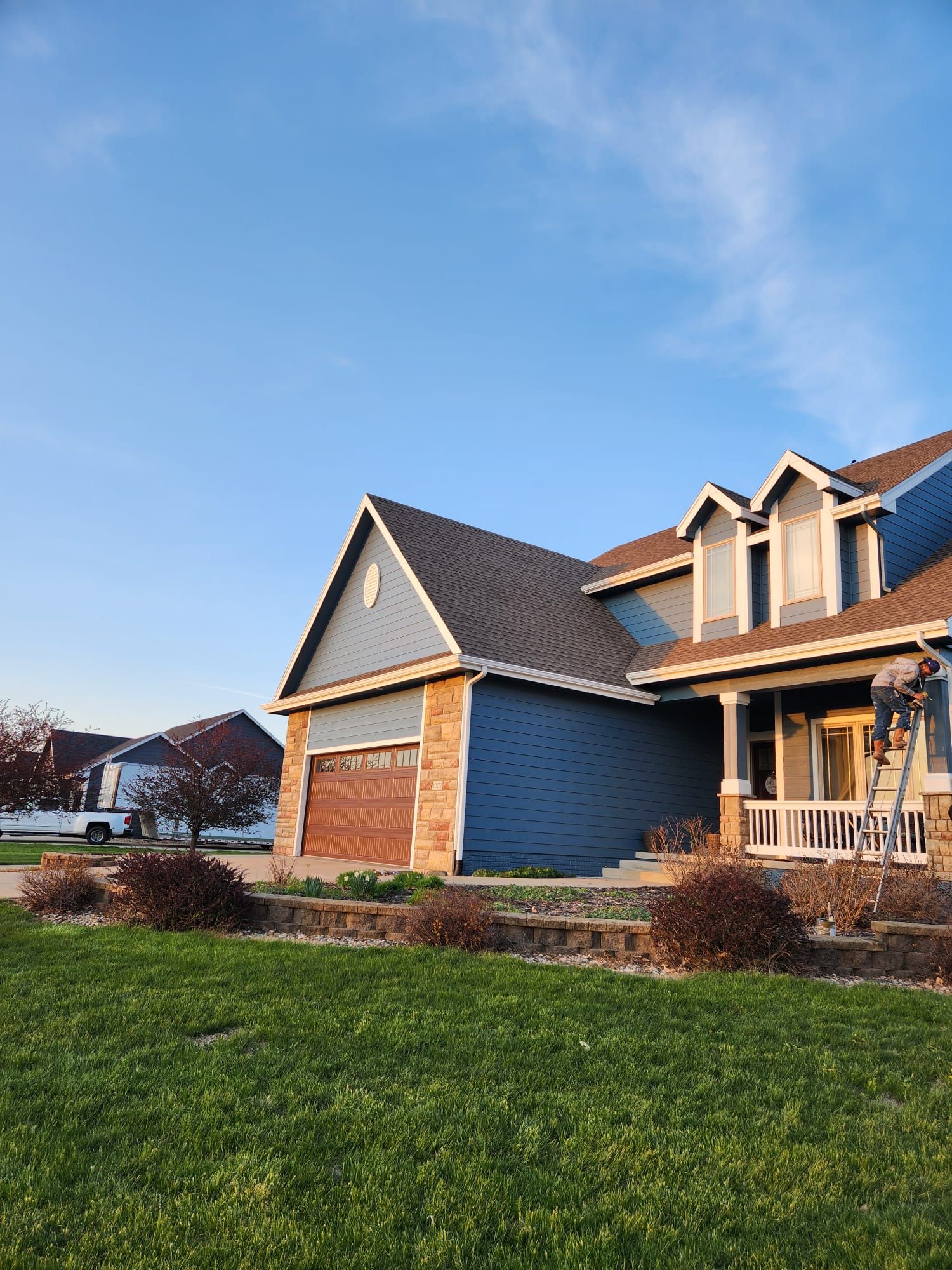 Exterior house painting color change by Cutting edge painting 