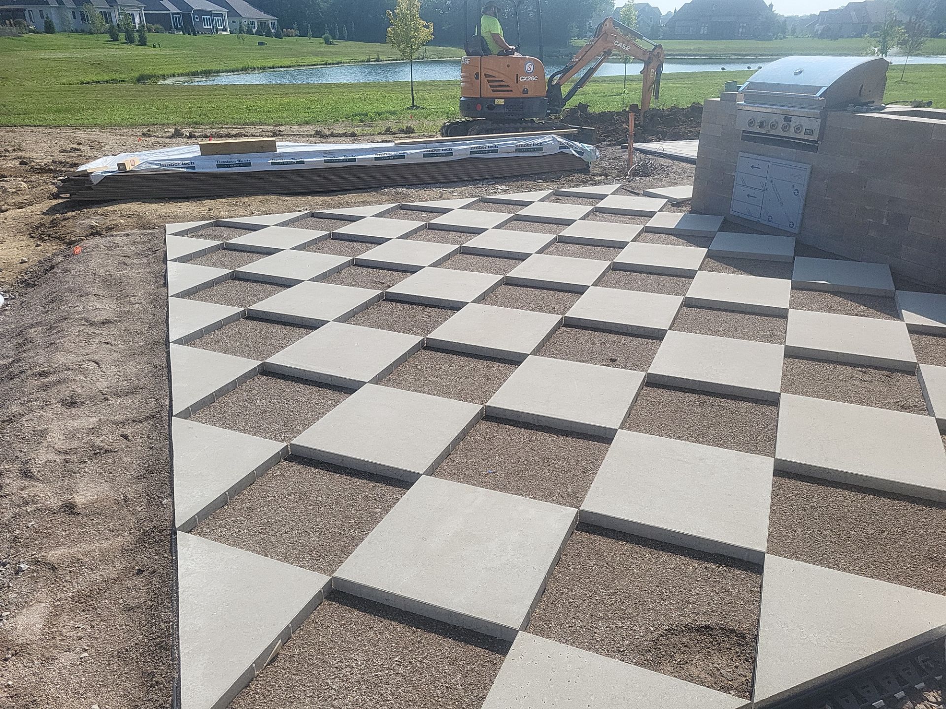 Checkerboard Turf Patio by Southwest Greens Midwest