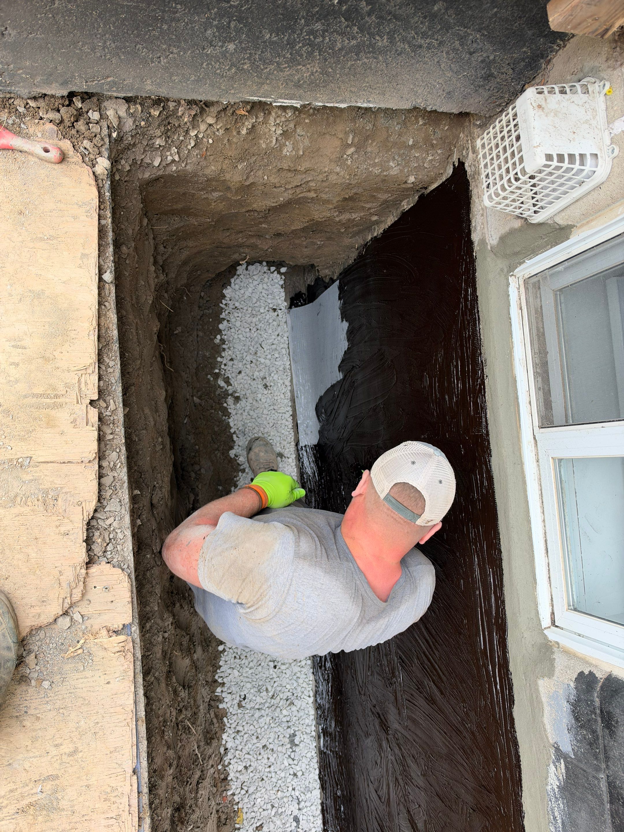 Exterior Foundation Waterproofing and Weeping Tile Installation in Hamilton by Canada Waterproofers Inc
