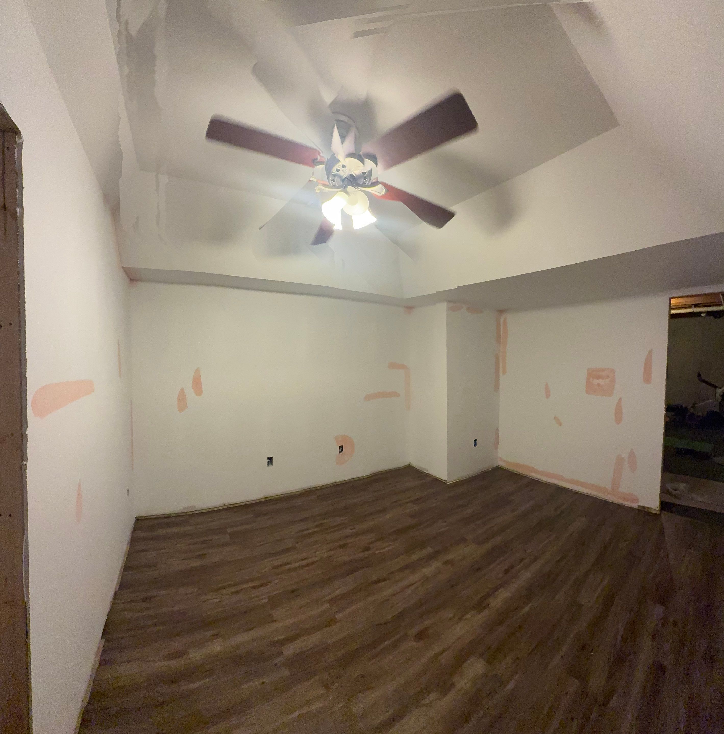 Full Basement Remodeling with Custom Flooring and Tray Ceilings in Marietta by Swift Home Renovations