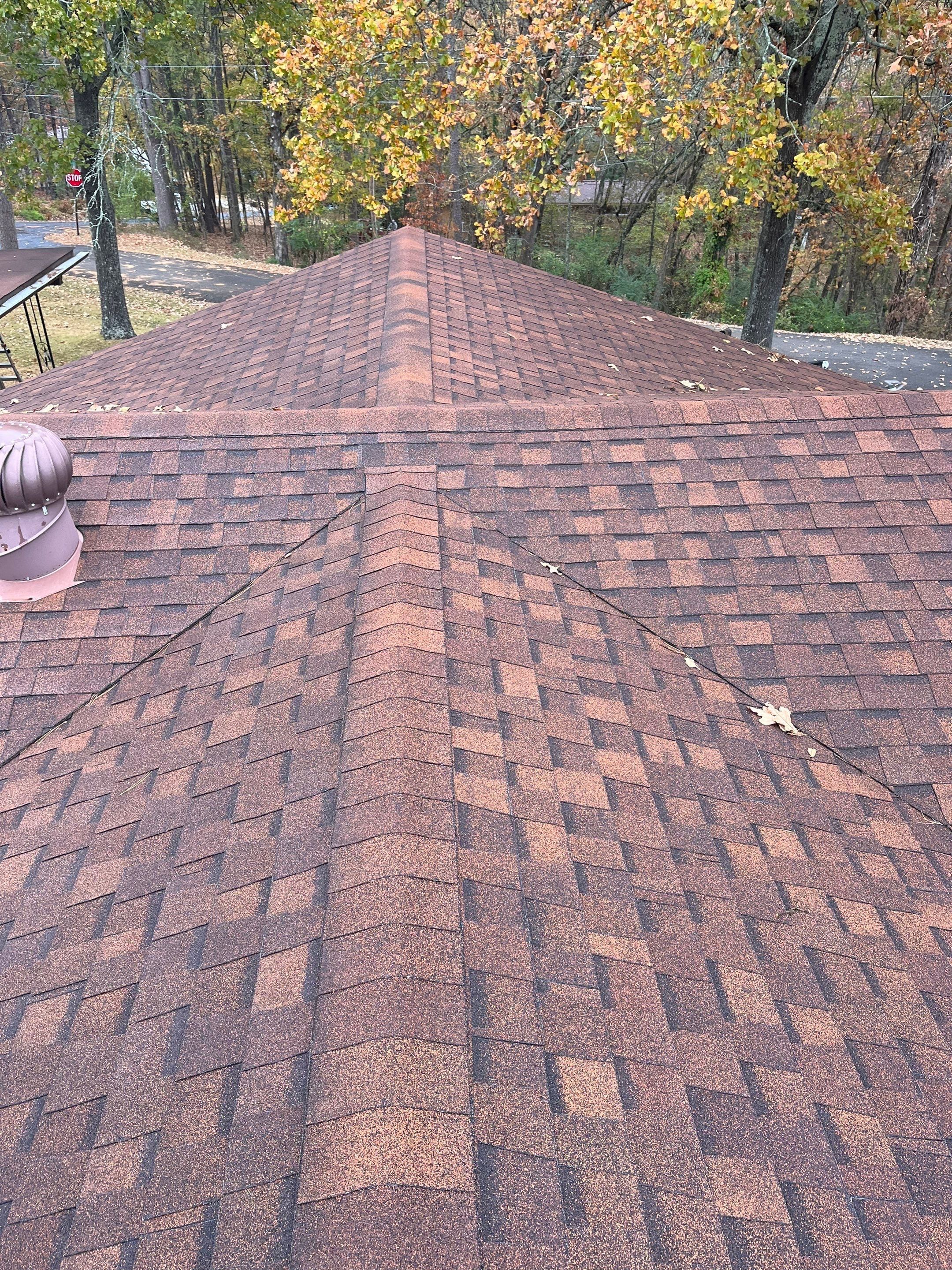 Residential Roof Replacement With GAF Architectural Shingles in Hot Springs by Temple Roofing and Exteriors