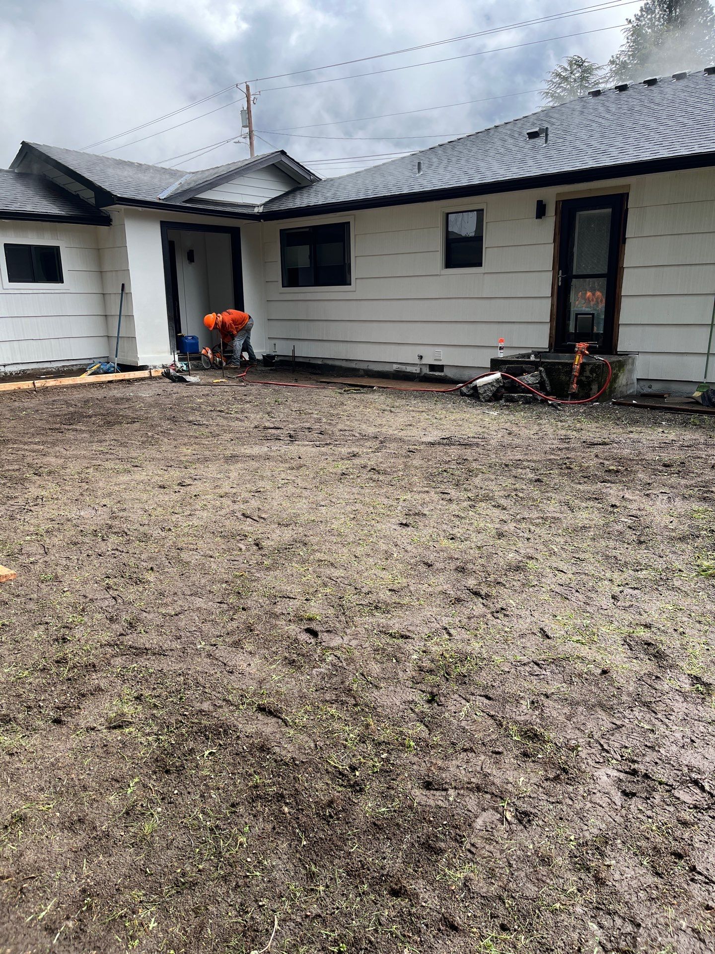 John | Concrete Backyard Walkway by Jireh Asphalt & Concrete Inc 