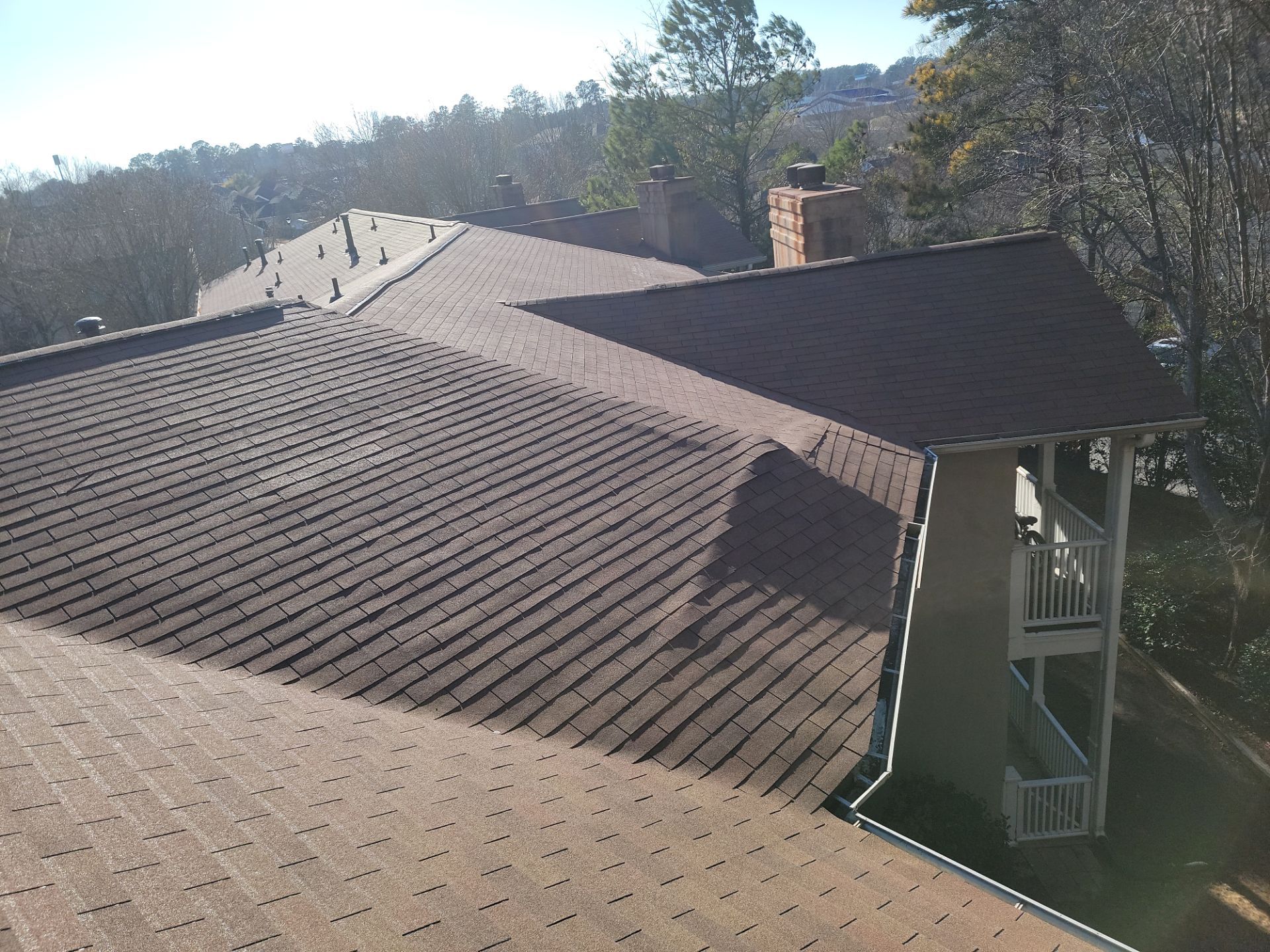 Commercial Roofing Installation using Owens Corning Autumn Brown by Inspector Roofing and Restoration