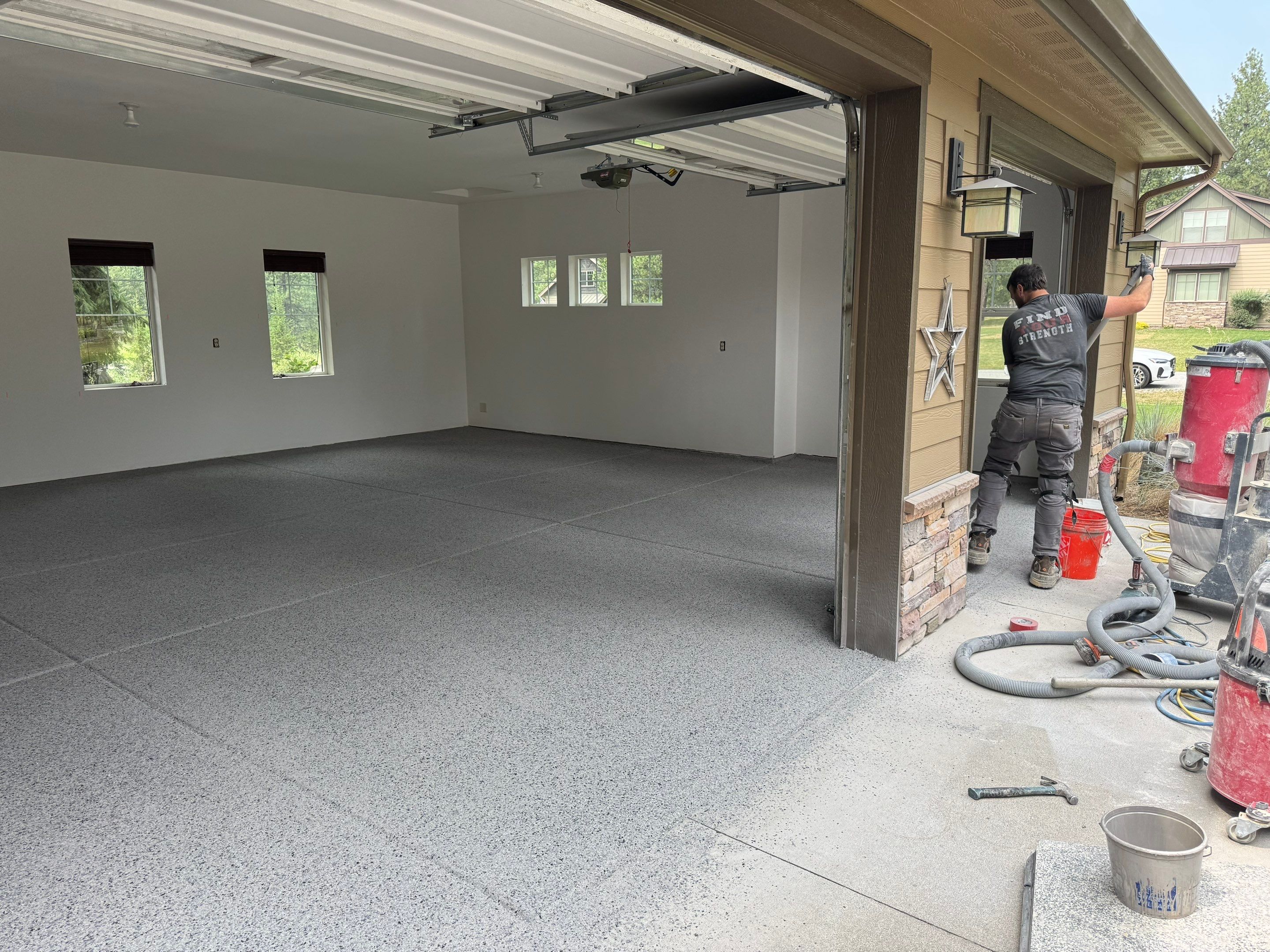 Garage Transformation using Denali Hybrid by Croc Coatings, LLC