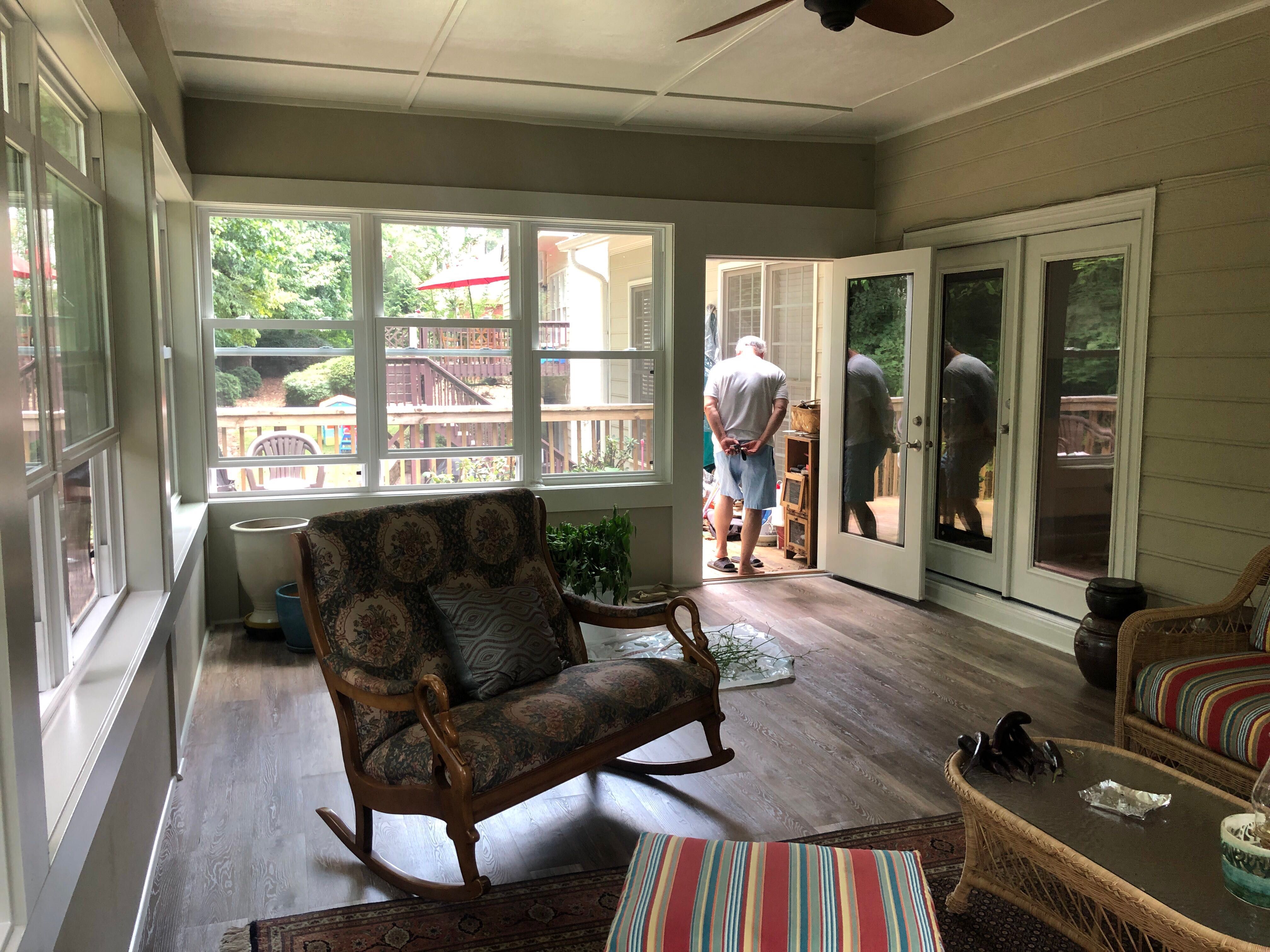 Second-Story Sunroom Addition and Screened Porch Conversion in Dunwoody by Swift Home Renovations 