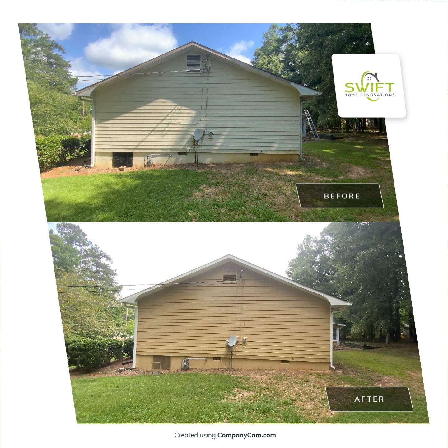 Full Exterior House Painting and Siding Repair in Acworth by Swift Home Renovations