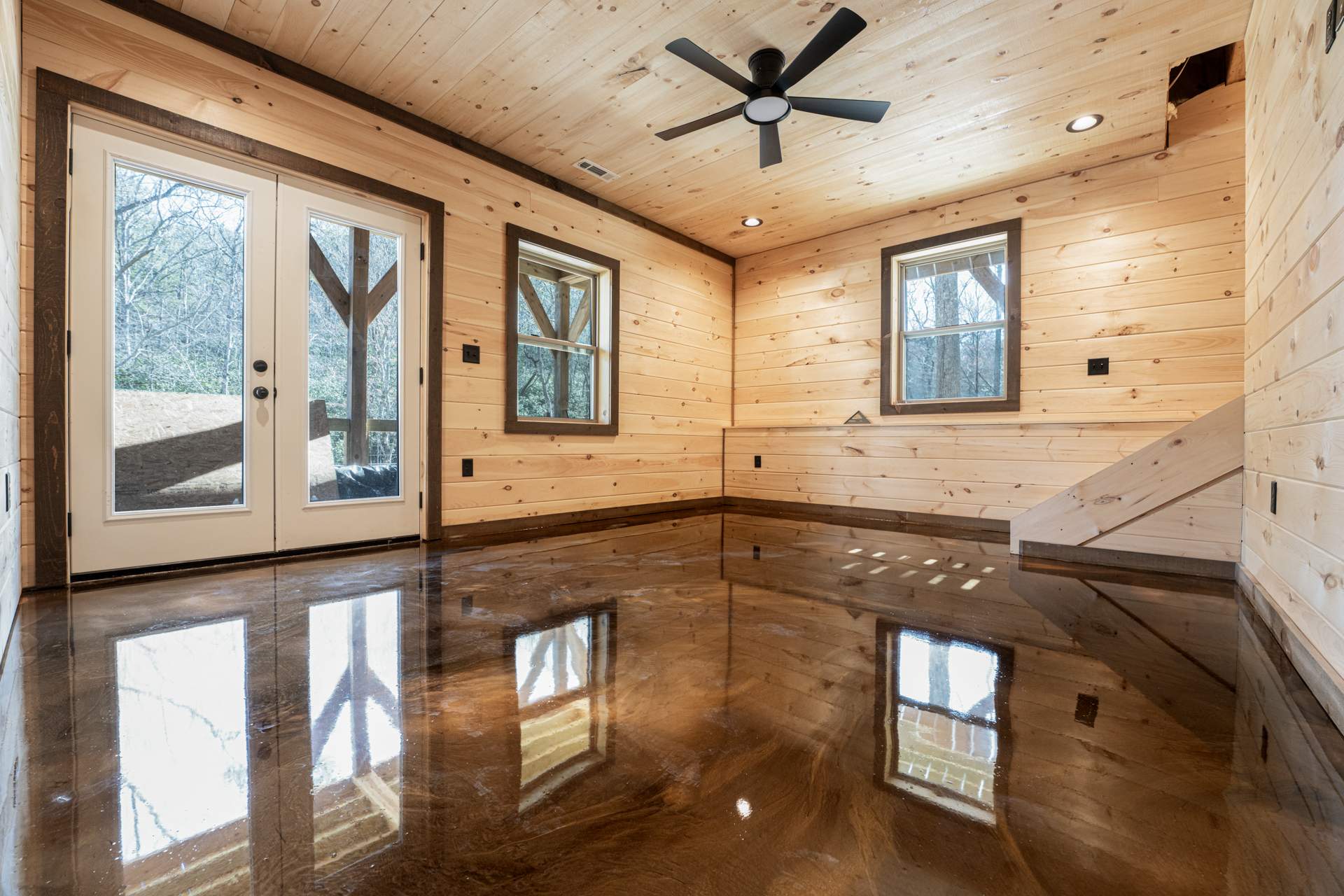 Stunning Metallic Epoxy Basement Installation in Morganton, GA by Elite Floor Solutions