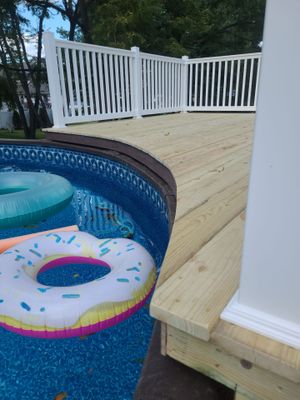 Pressure Treated Wooden Deck