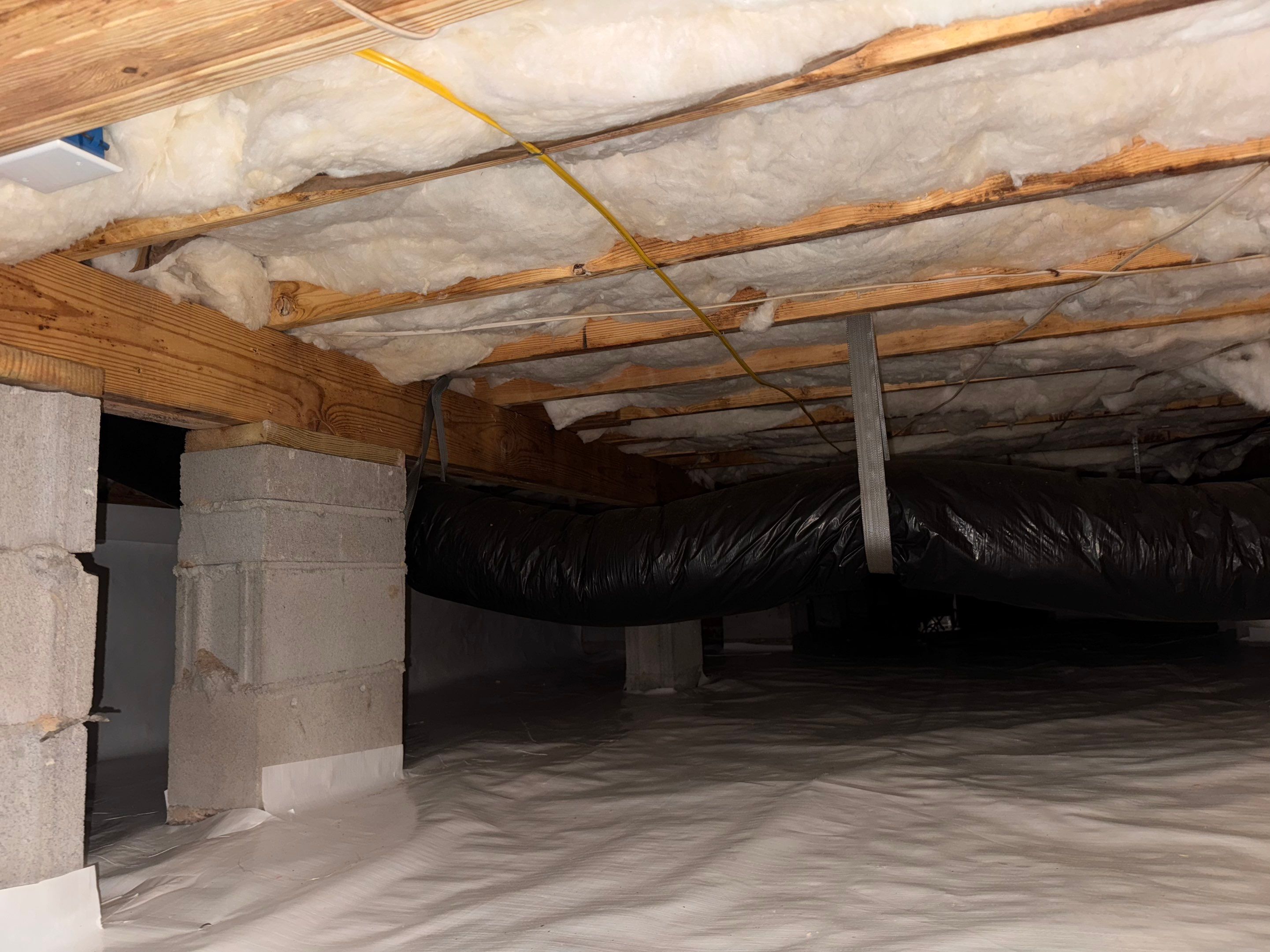Moisture Barrier, Mold Clean, Structural Repair, Dehumidifier, R19 Insulation. by Impact Crawlspace