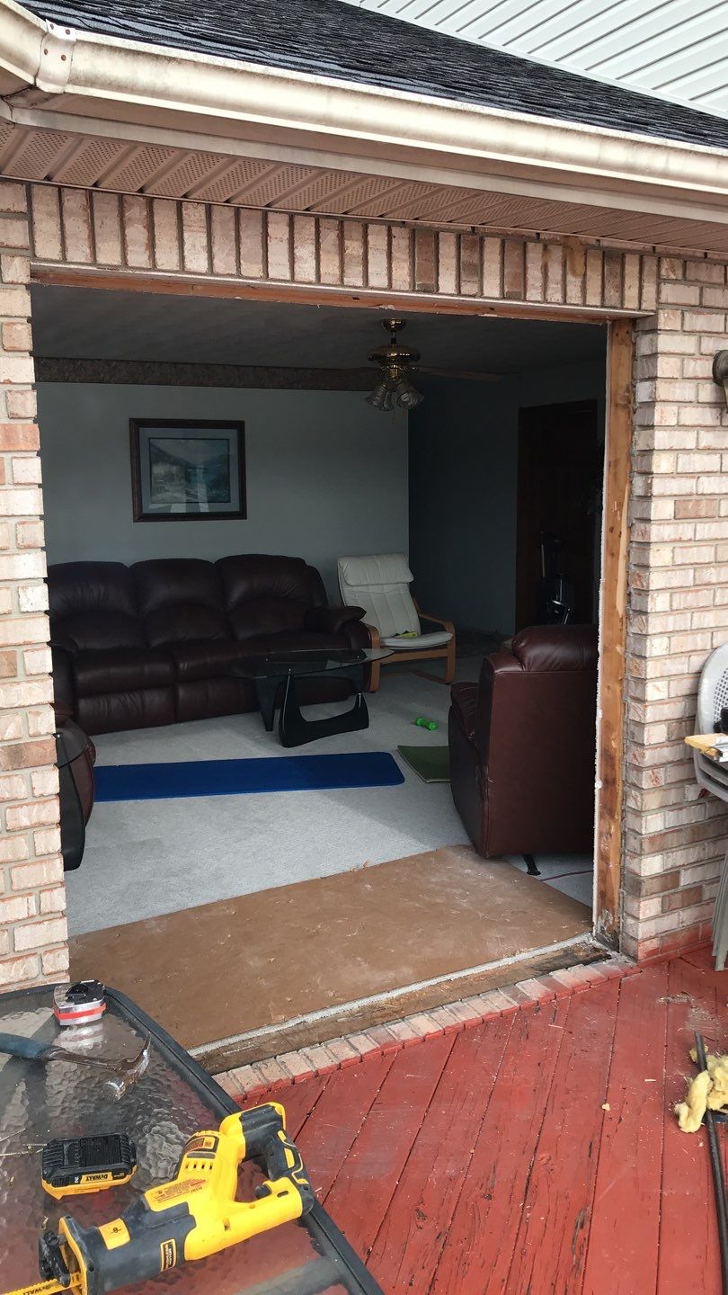 Deck Refurbush and Door Replacement using Trex Decking and Railing. Polaris Patio Doors by Secure Construction Company Inc