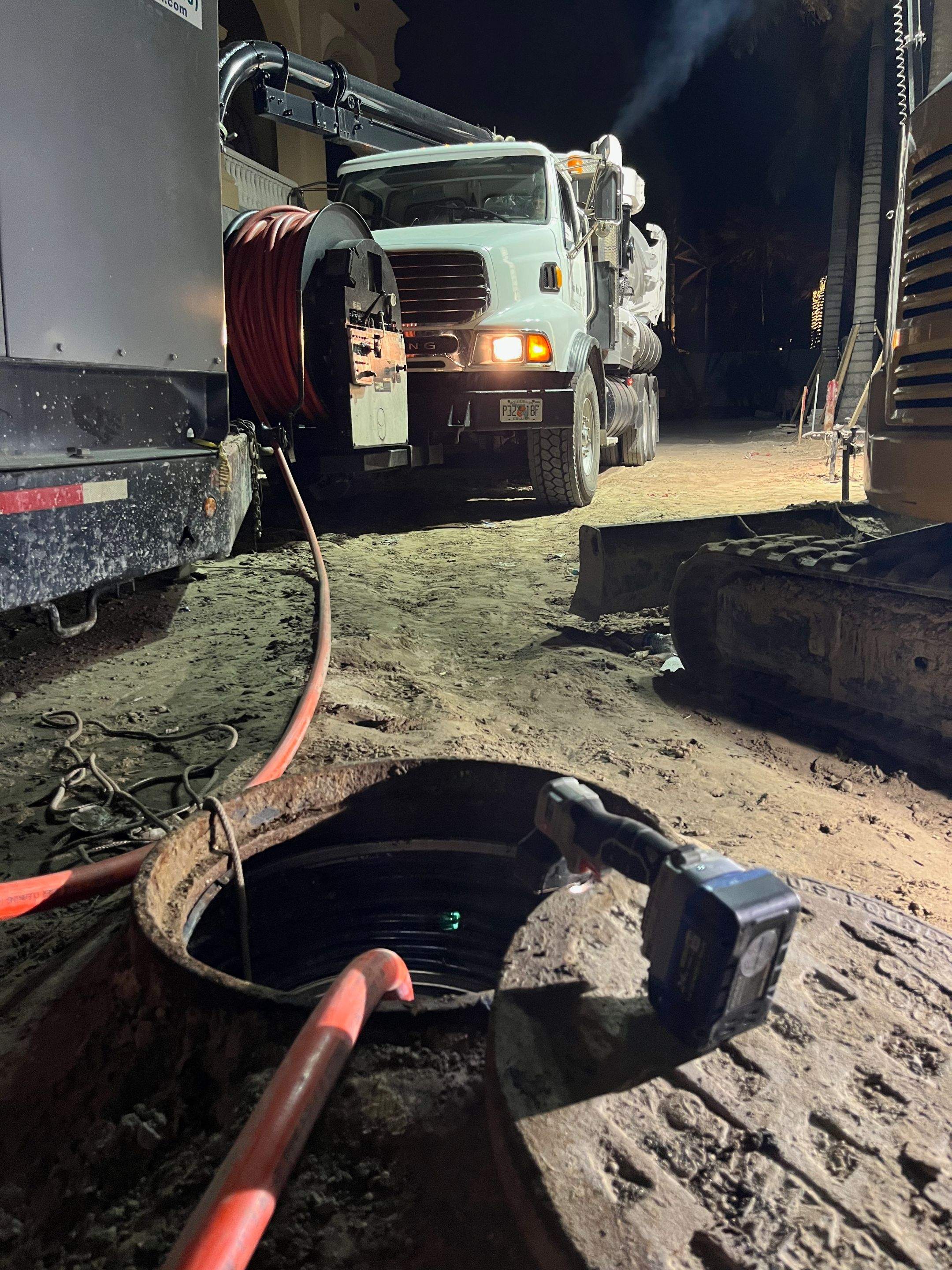 Ritz-Carlton S. Pool Deck & S. Service Rd Drain Cleaning by APS Power & Water
