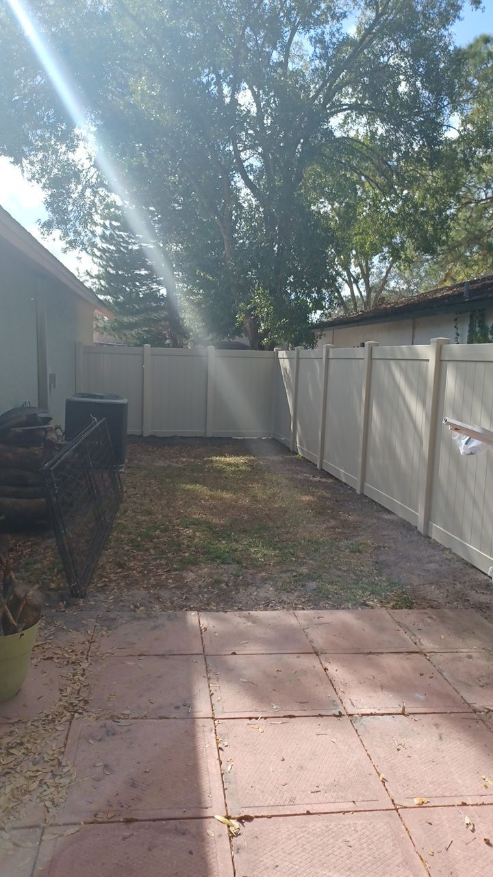 Sarasota, FL 6ft. Tall Tan Vinyl Privacy Fence  by Asap fence and gates, LLC