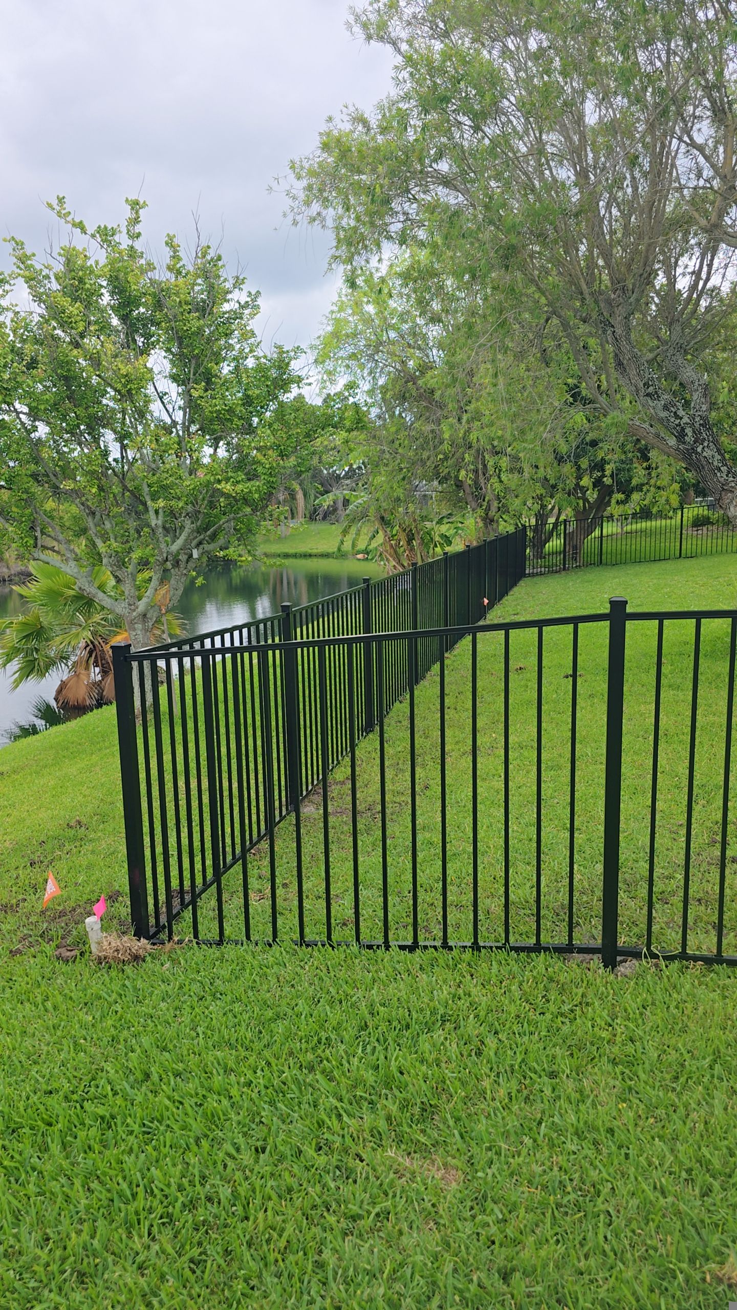 Black Aluminum Picket Fence Installation for Nokomis Waterfront Property by True Fence LLC