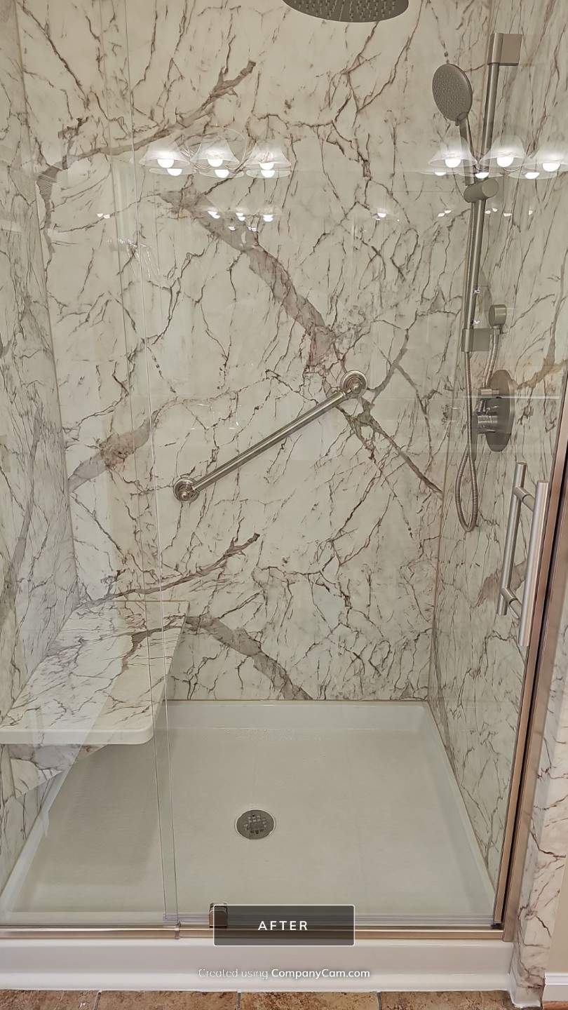 Shower Upgrade in Tuscany by BathPlanet SW Virginia