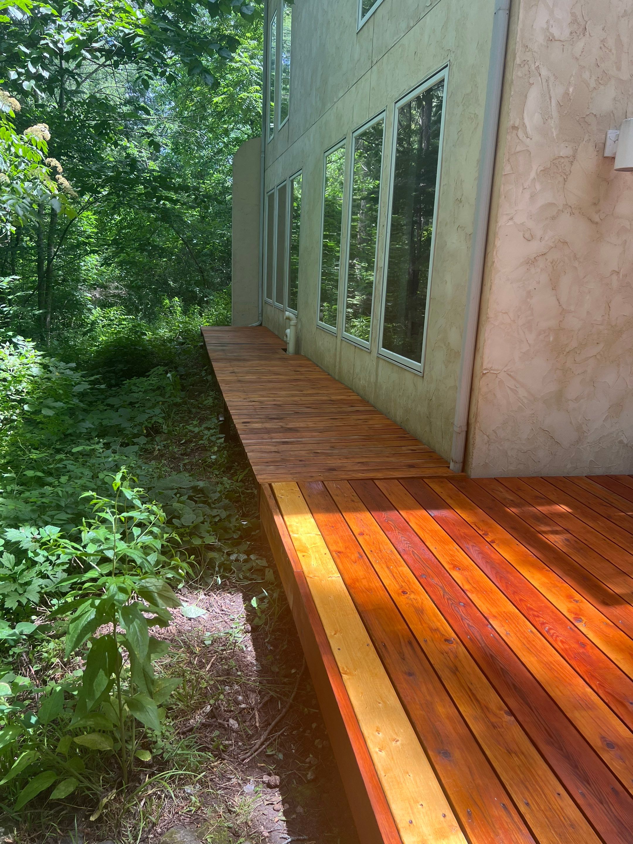 Multi-Level Wood Deck Restoration and Refinishing in Muskego by OCS Contracting Services