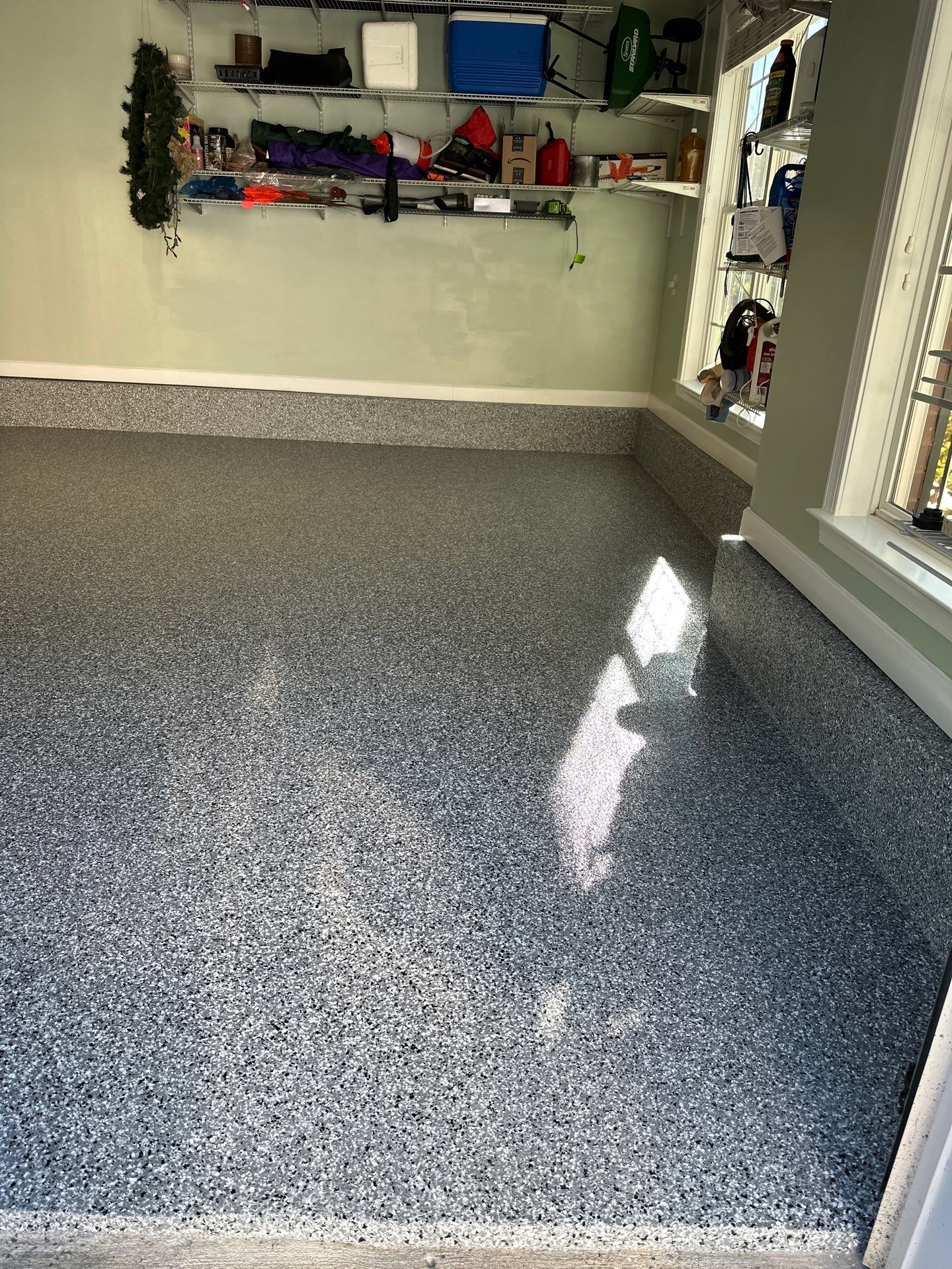 Garage Floor Coating using Wombat by My Garage Floor Guys