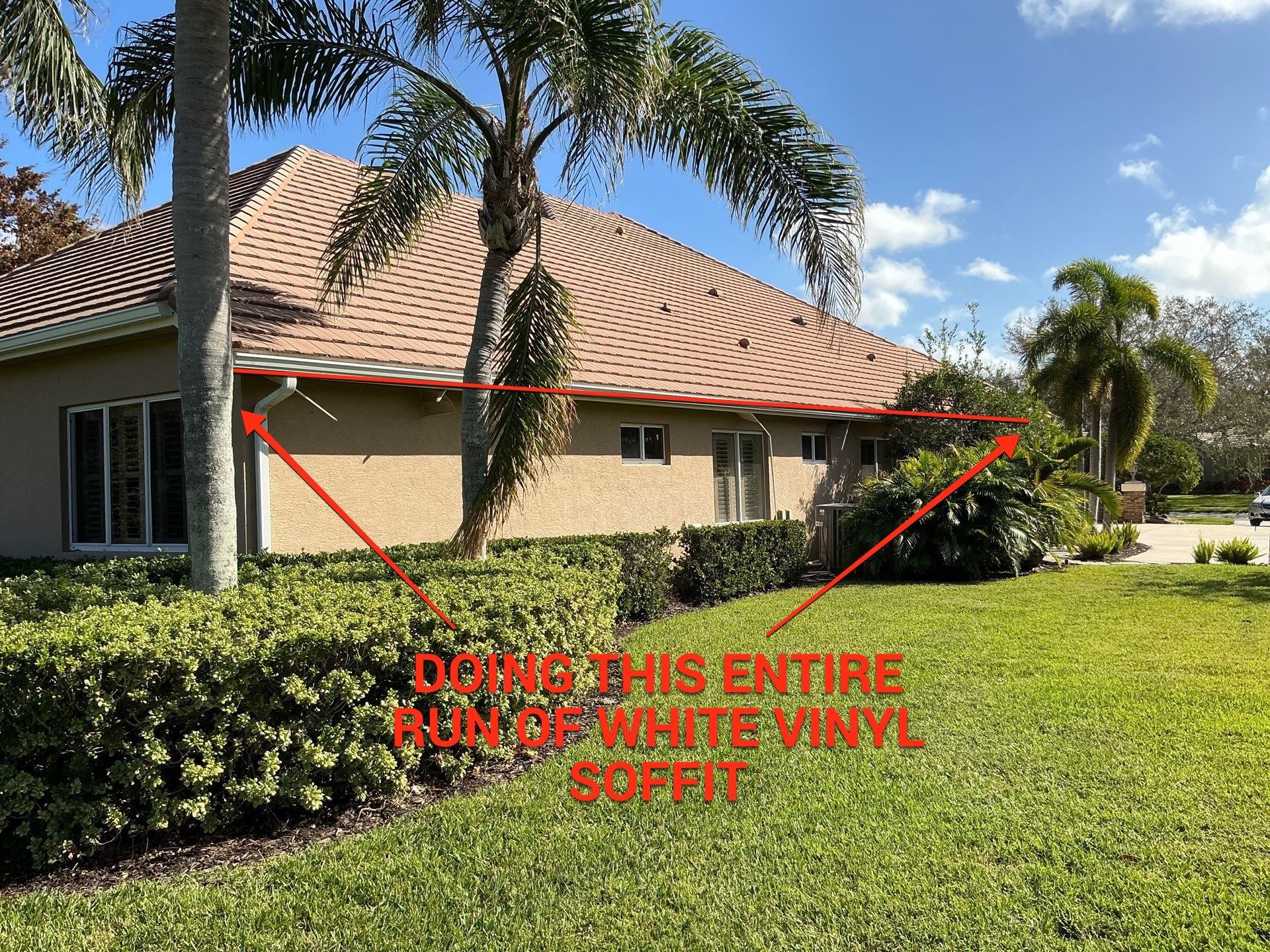 White Soffit and Fascia Installation for Coastal Homes in Sarasota FL by Gutter Professors