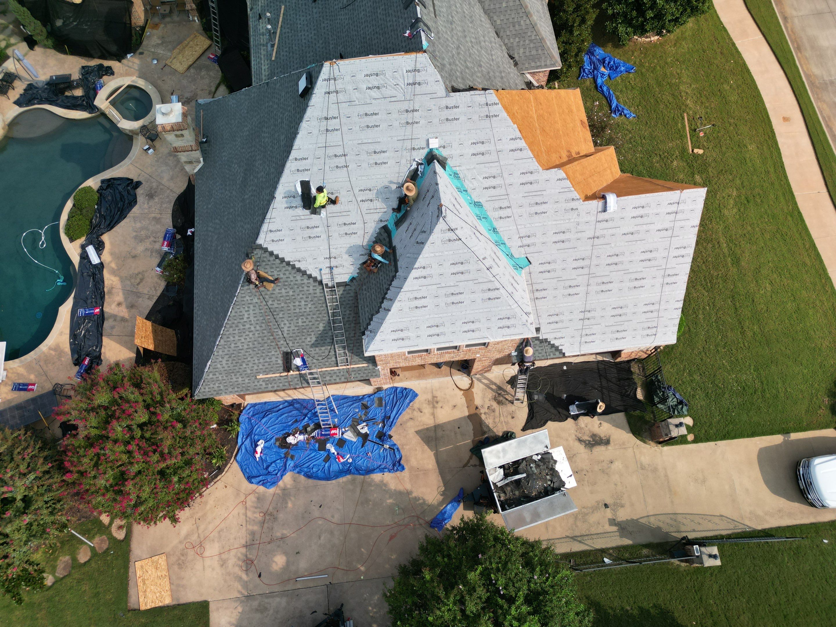 Southlake Texas Estate - Roof, Copper Awning and Gutter Project by First United Roofing & Construction