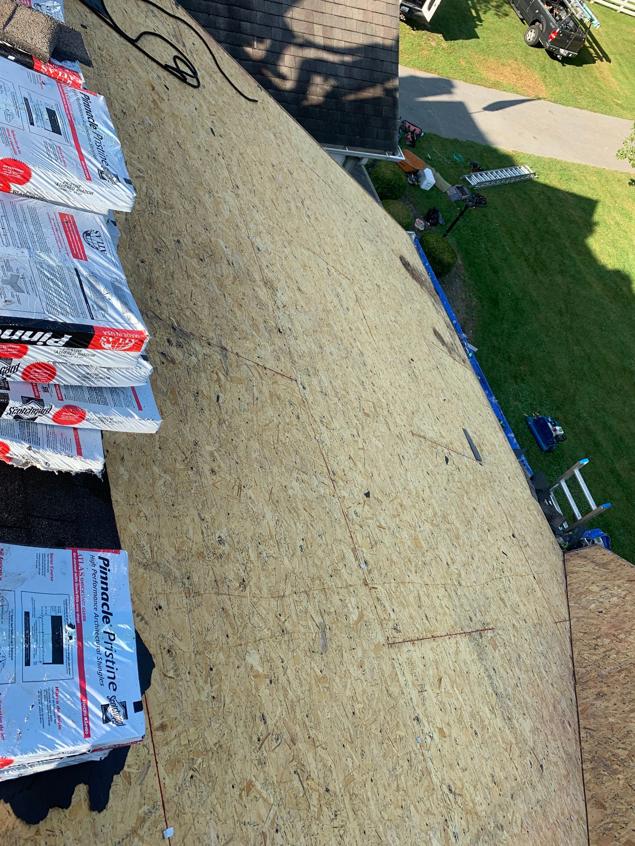 Residential Roofing Installation using Atlas Pinnacle Pristine Heather Blend by Frederick Roof Repair