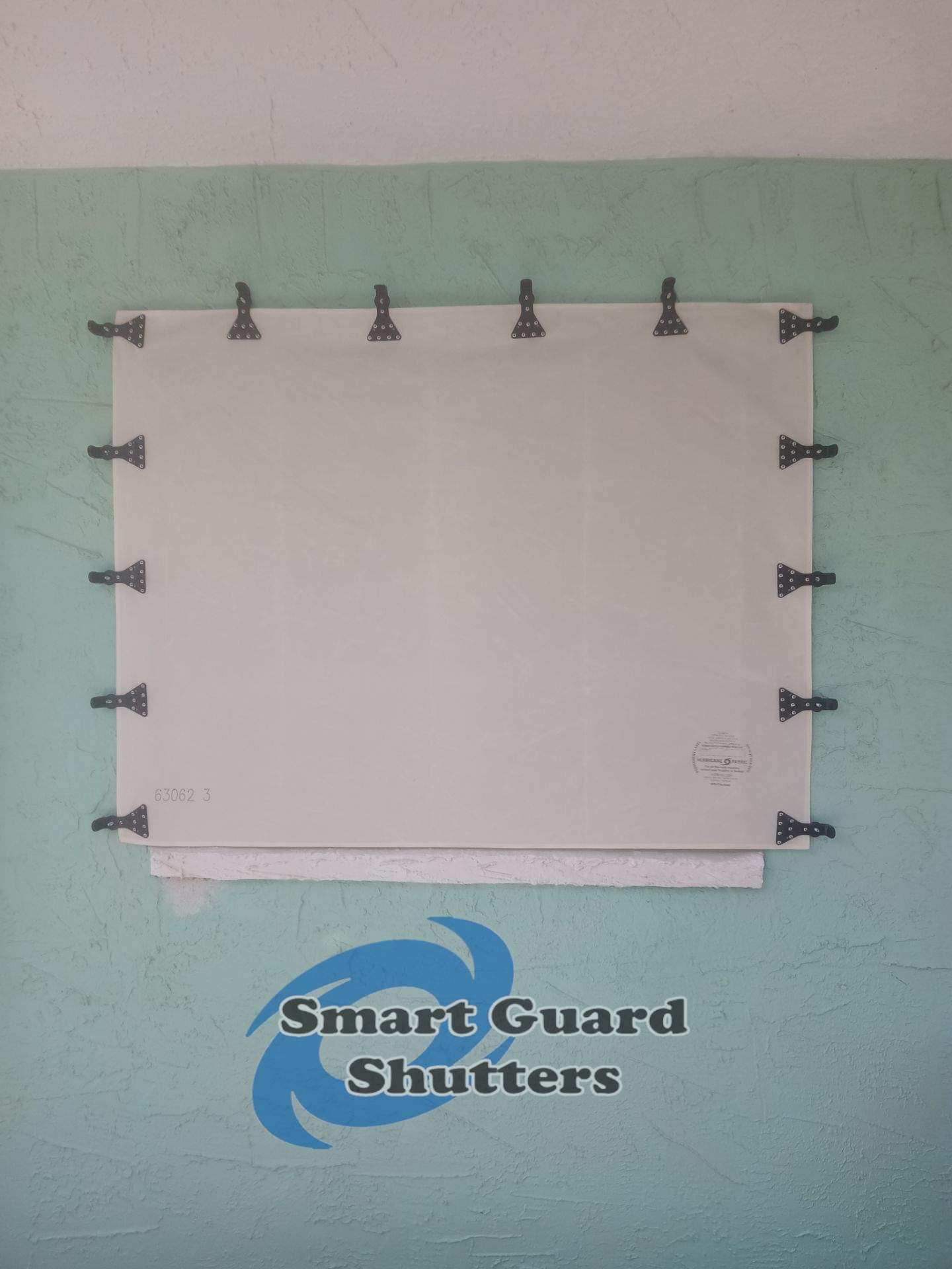 Hurricane Fabric in White by Smart Guard Shutters