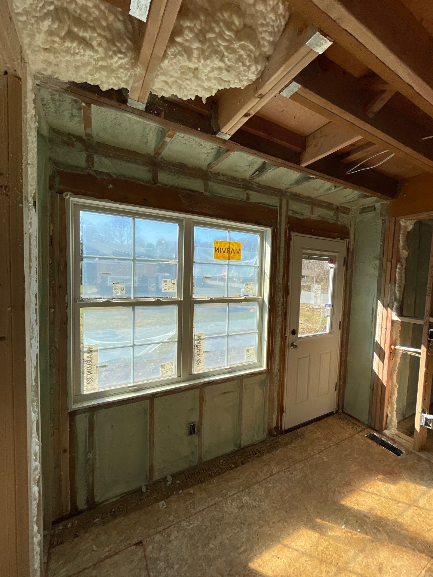 Basement Exterior Walls using Closed Cell Spray Foam by NYS Foam & Energy