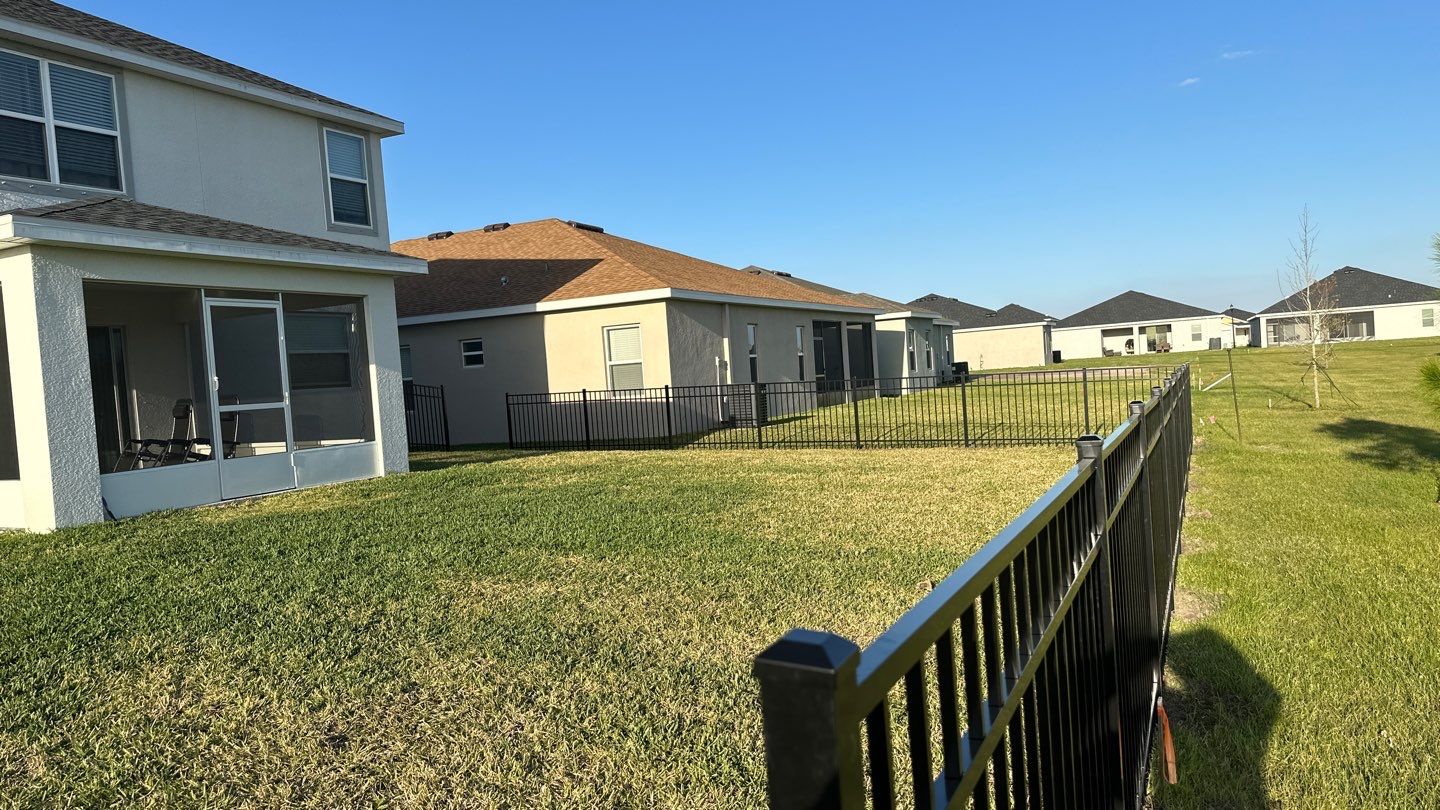 Aluminum Fence Installation using Black 3 Rail Aluminum Fence by Asap fence and gates, LLC