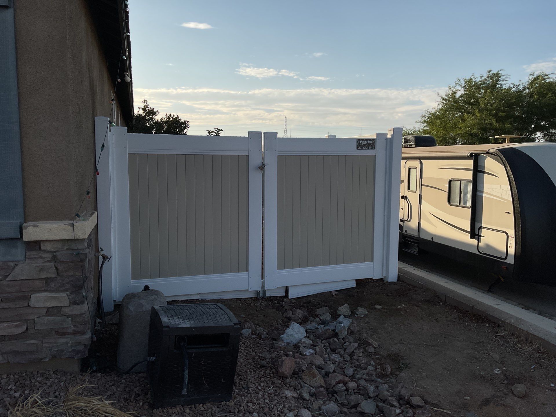 Fence Installation using Vinyl by Fence Guys Inc. 