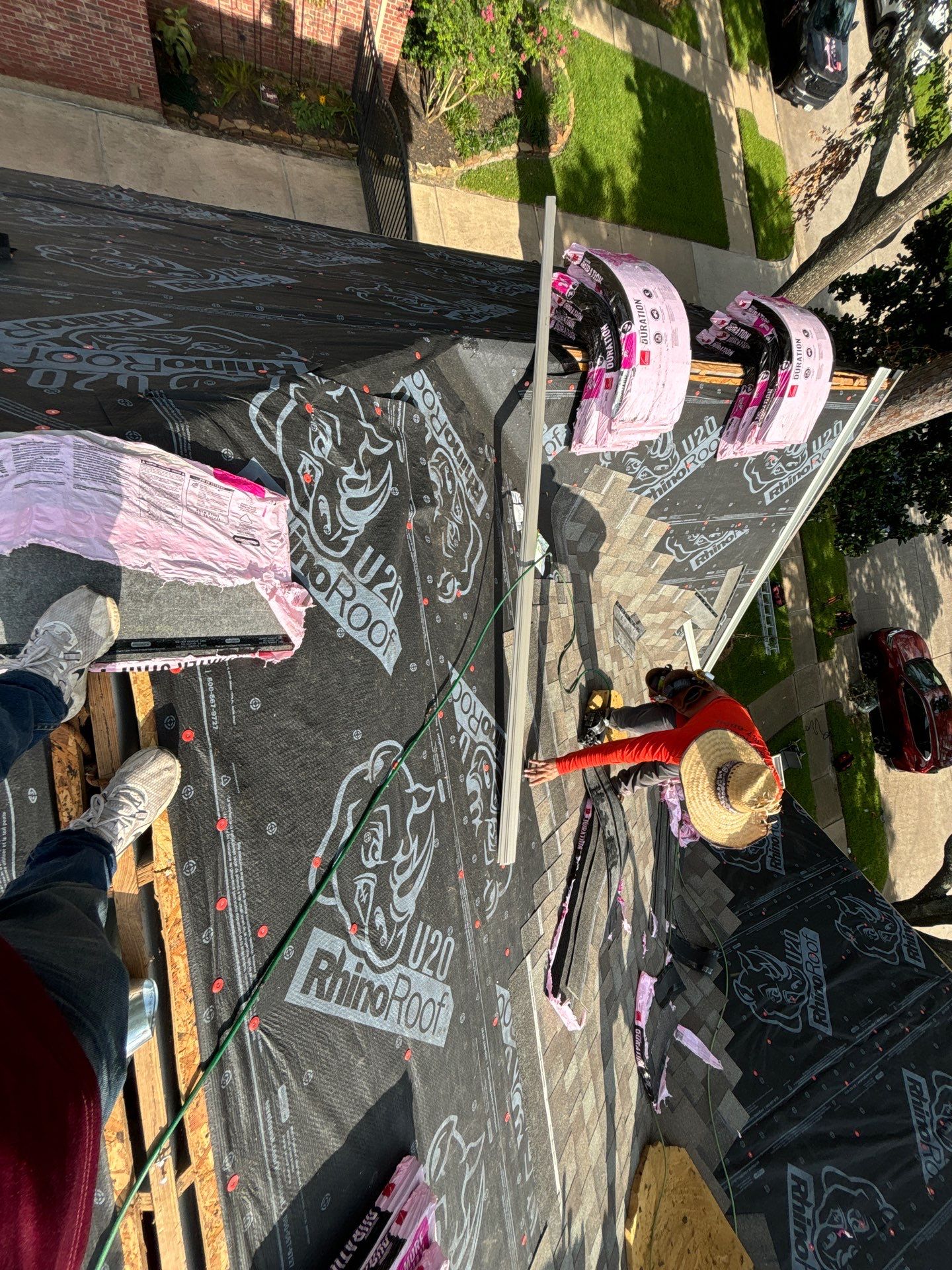 Residential Roofing Installation using Owen's Corning Duration (Lifetime) Shingles by Roof Repair Company